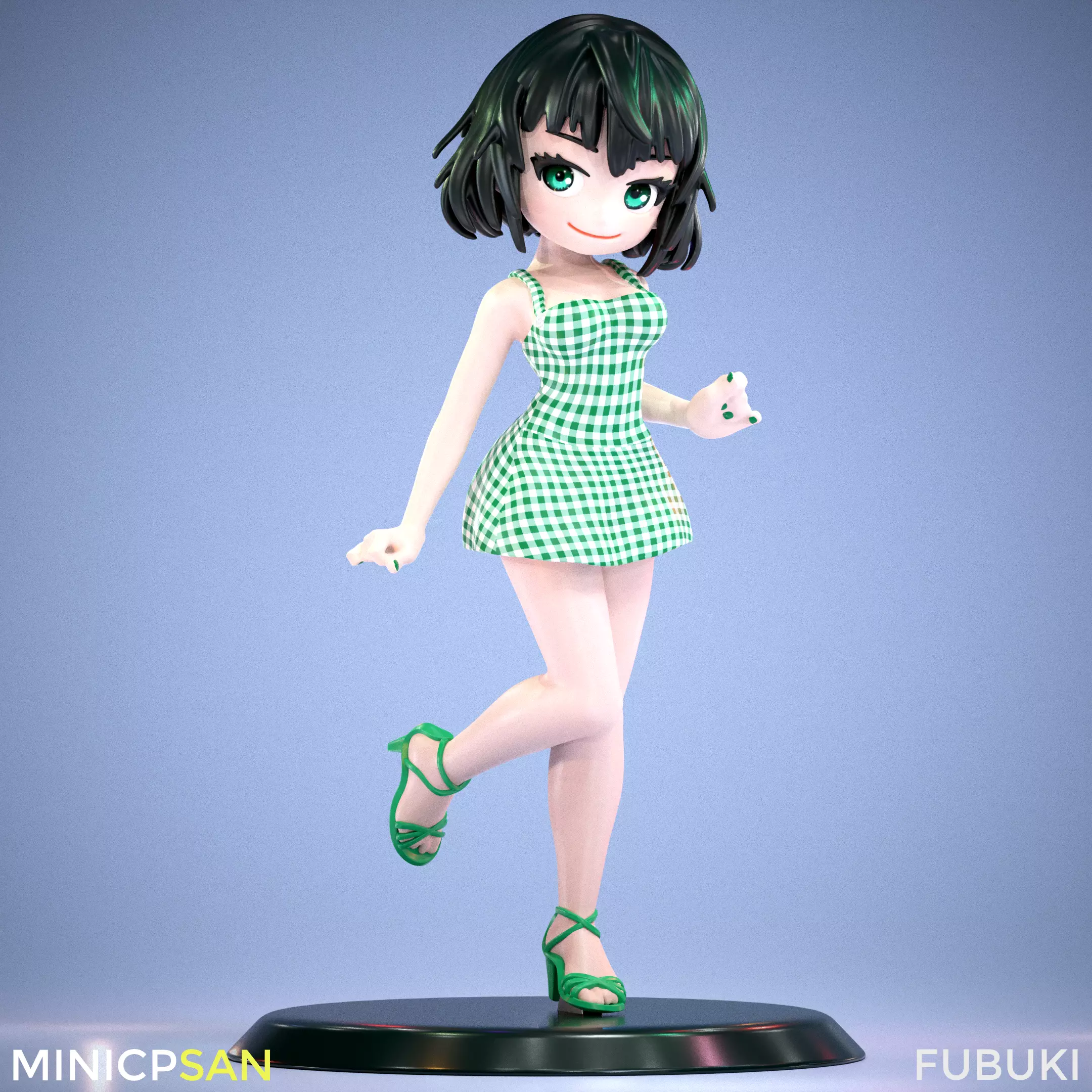 Fubuki - Cute Green Summer Dress - One Punch Man 3D print model