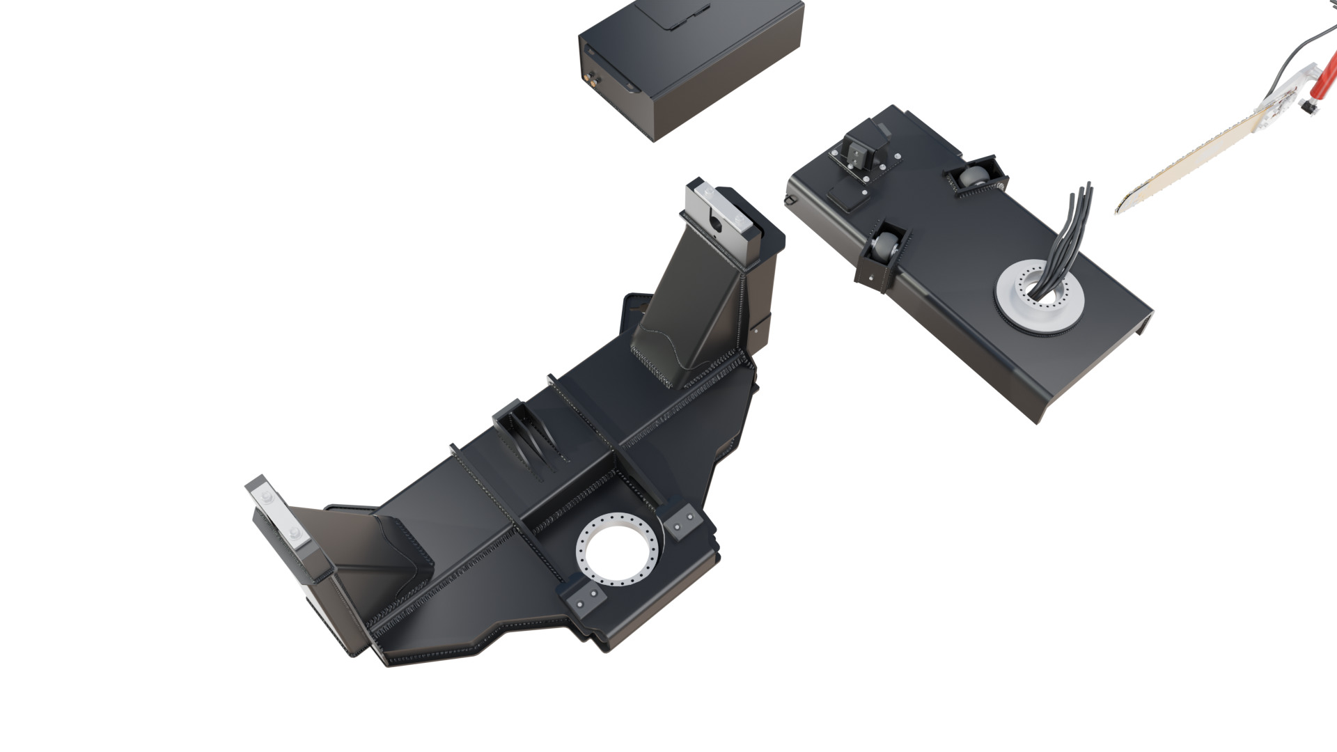 CAT DLK 426 Pull-Through Delimber Trailer-Mounted Low-poly 3D model_8