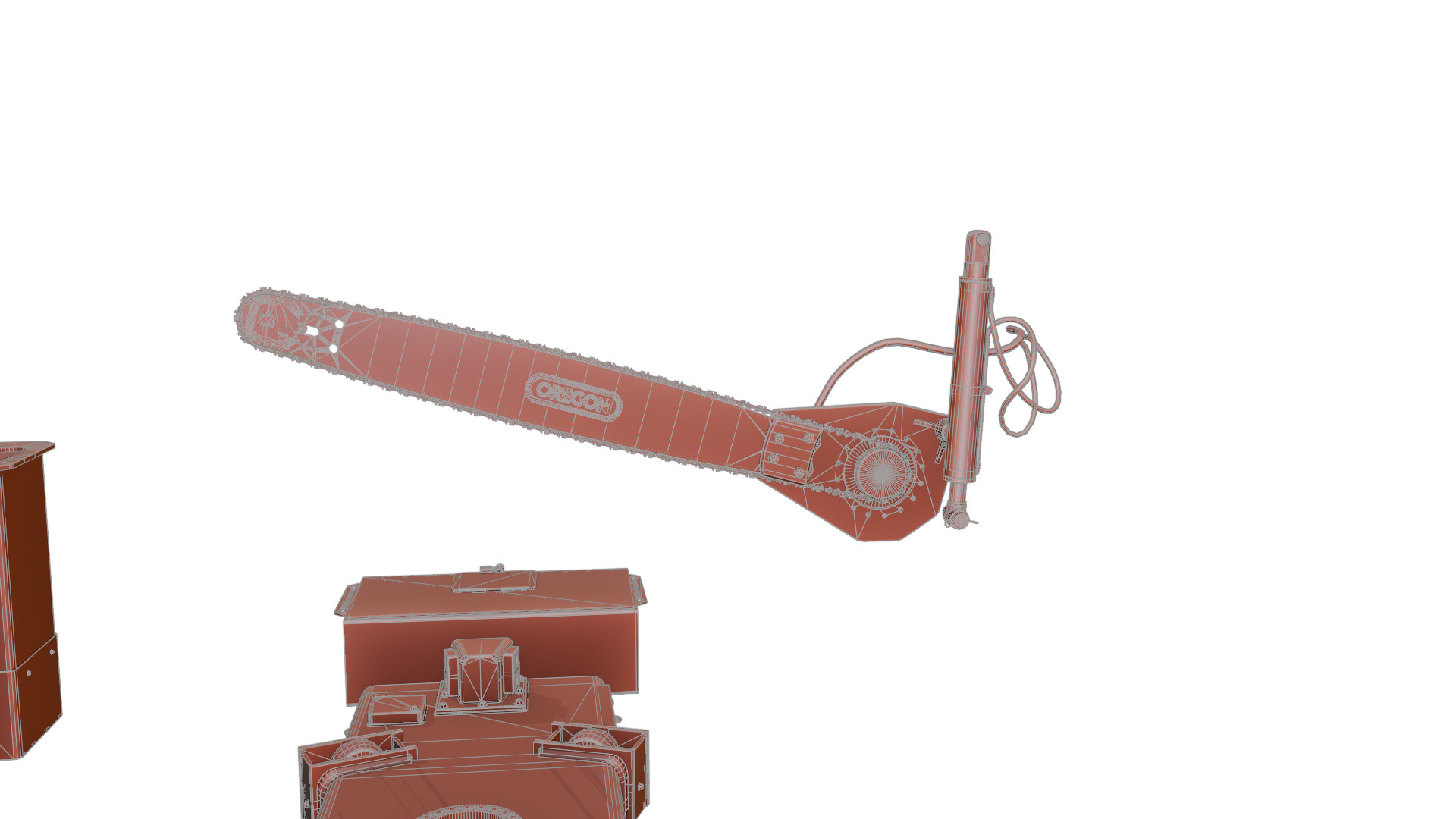 CAT DLK 426 Pull-Through Delimber Trailer-Mounted Low-poly 3D model_21