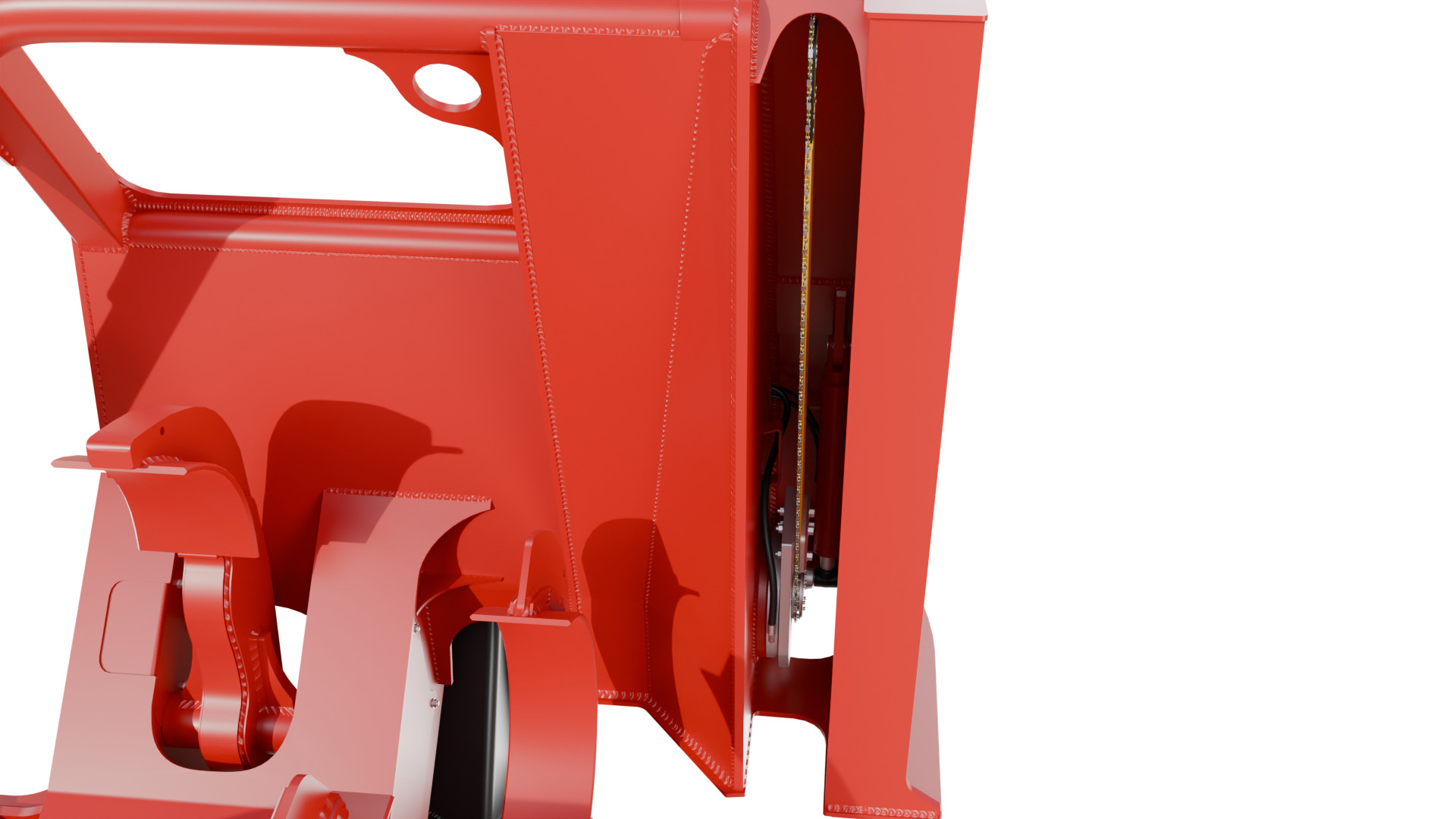 CAT DLK 426 Pull-Through Delimber Trailer-Mounted Low-poly 3D model_7