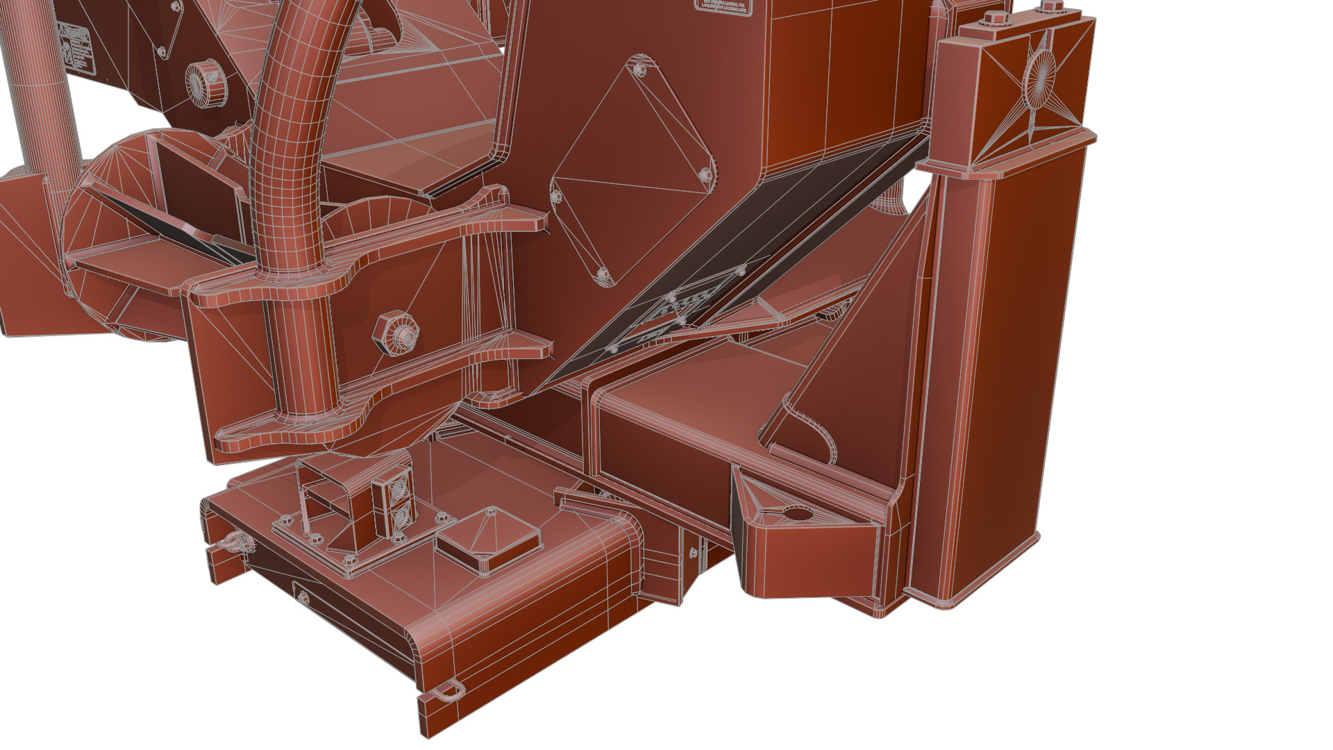 CAT DLK 426 Pull-Through Delimber Trailer-Mounted Low-poly 3D model_28