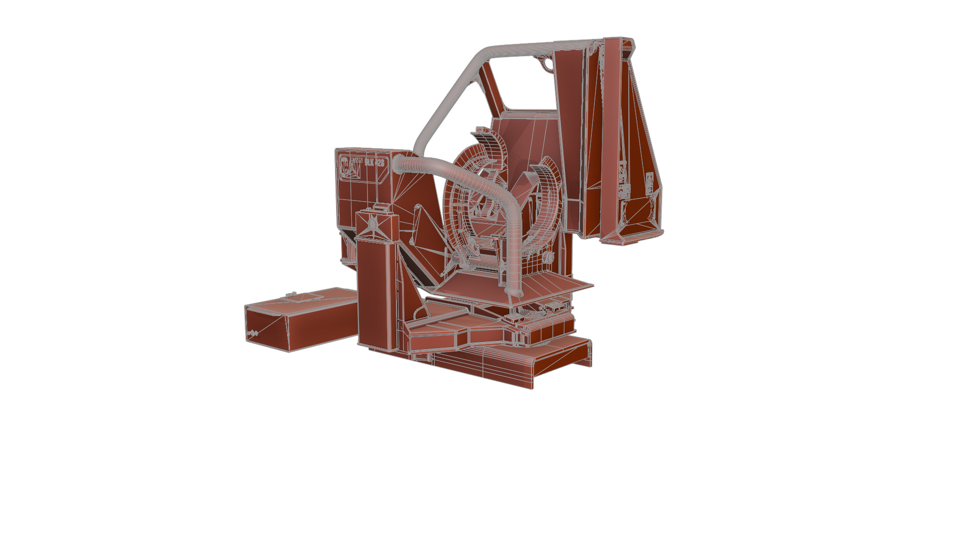 CAT DLK 426 Pull-Through Delimber Trailer-Mounted Low-poly 3D model_23