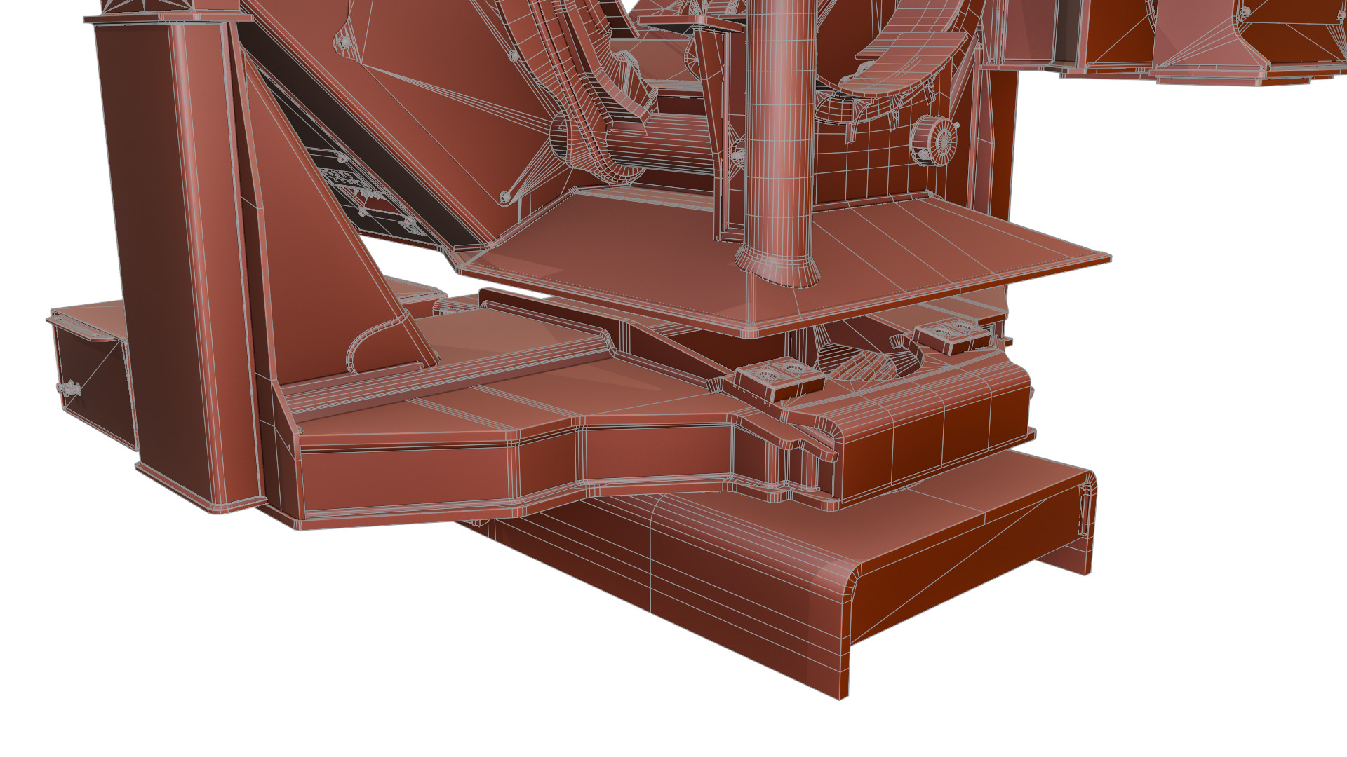 CAT DLK 426 Pull-Through Delimber Trailer-Mounted Low-poly 3D model_26