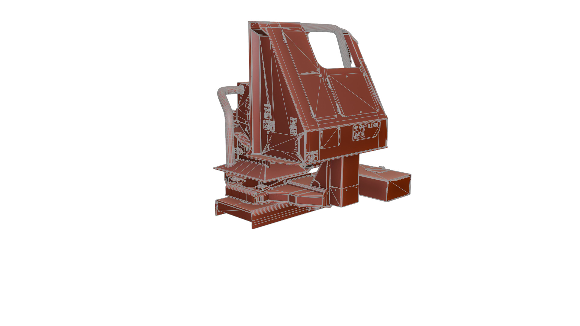 CAT DLK 426 Pull-Through Delimber Trailer-Mounted Low-poly 3D model_19