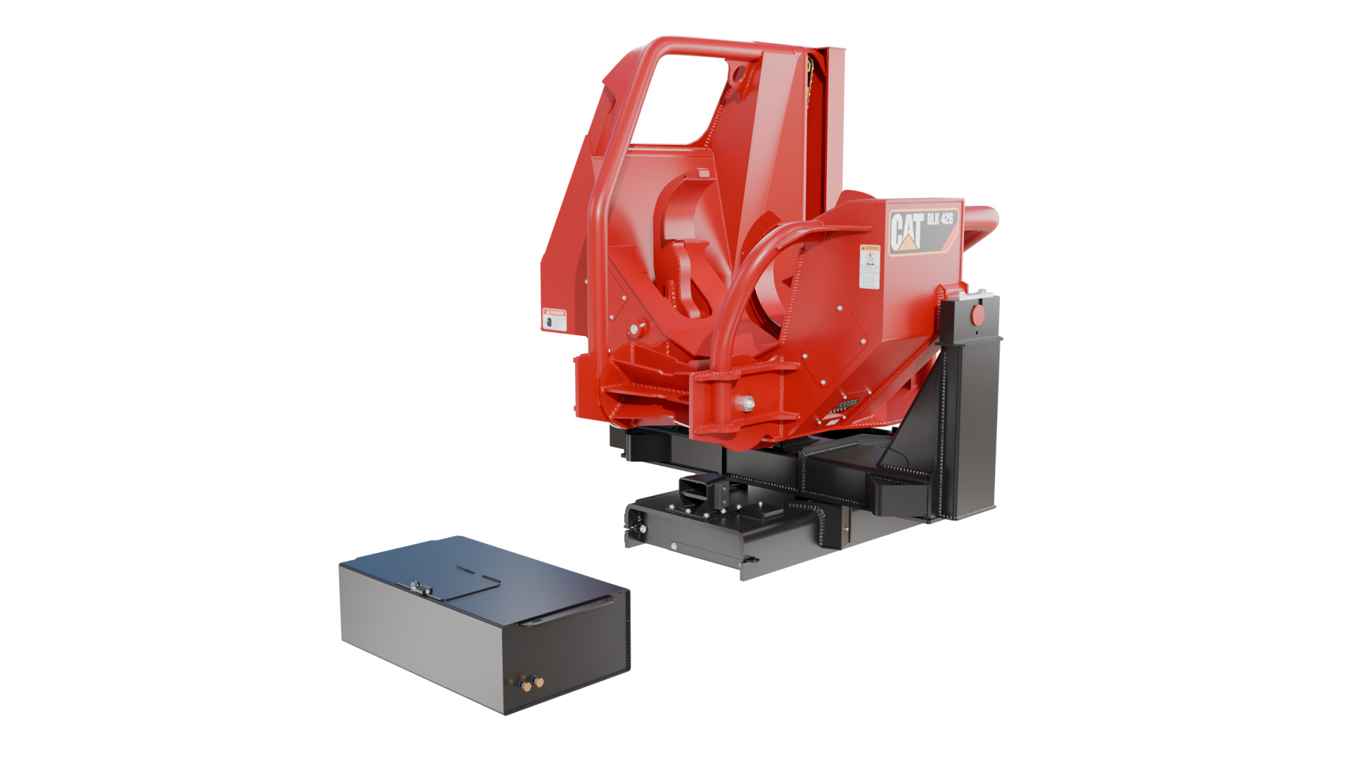 CAT DLK 426 Pull-Through Delimber Trailer-Mounted Low-poly 3D model_1