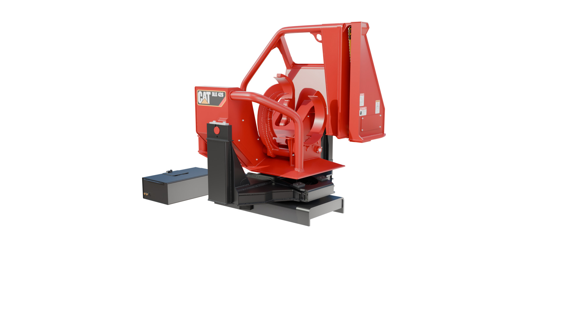 CAT DLK 426 Pull-Through Delimber Trailer-Mounted Low-poly 3D model_2