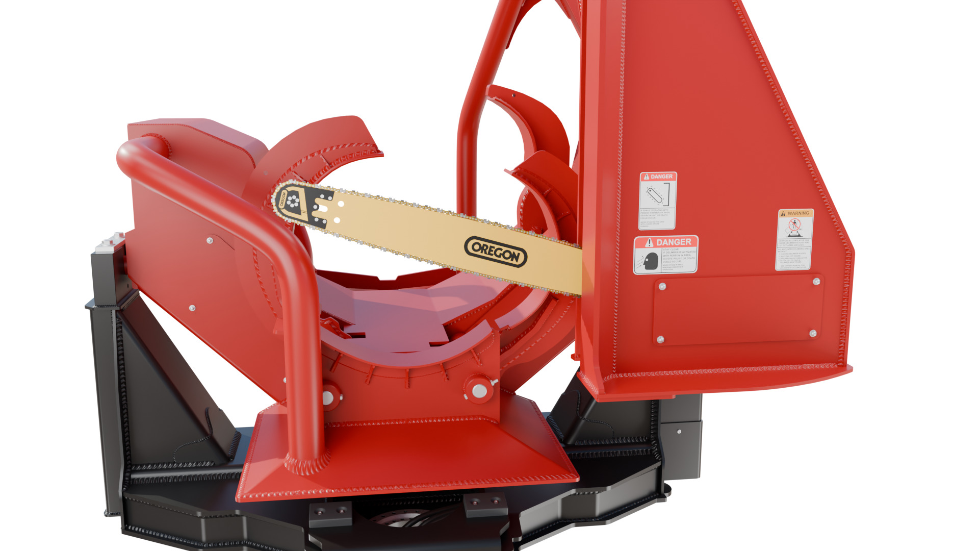 CAT DLK 426 Pull-Through Delimber Trailer-Mounted Low-poly 3D model_4