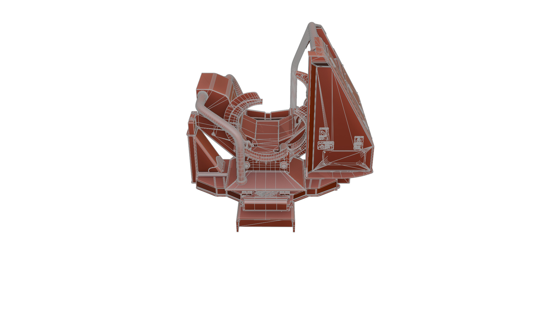 CAT DLK 426 Pull-Through Delimber Trailer-Mounted Low-poly 3D model_20