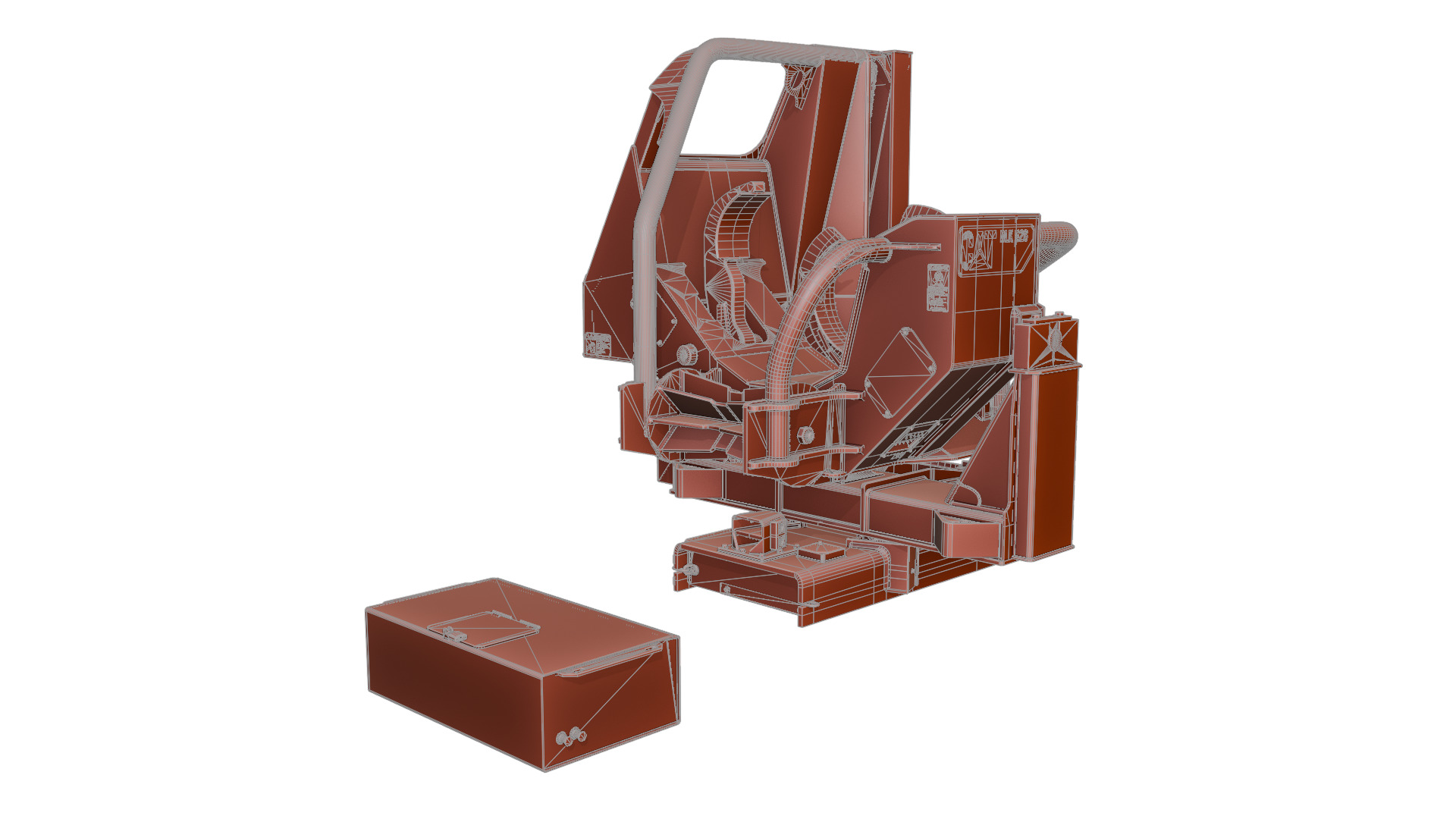 CAT DLK 426 Pull-Through Delimber Trailer-Mounted Low-poly 3D model_18