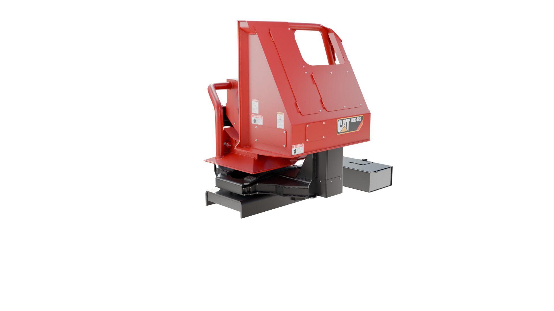 CAT DLK 426 Pull-Through Delimber Trailer-Mounted Low-poly 3D model_3