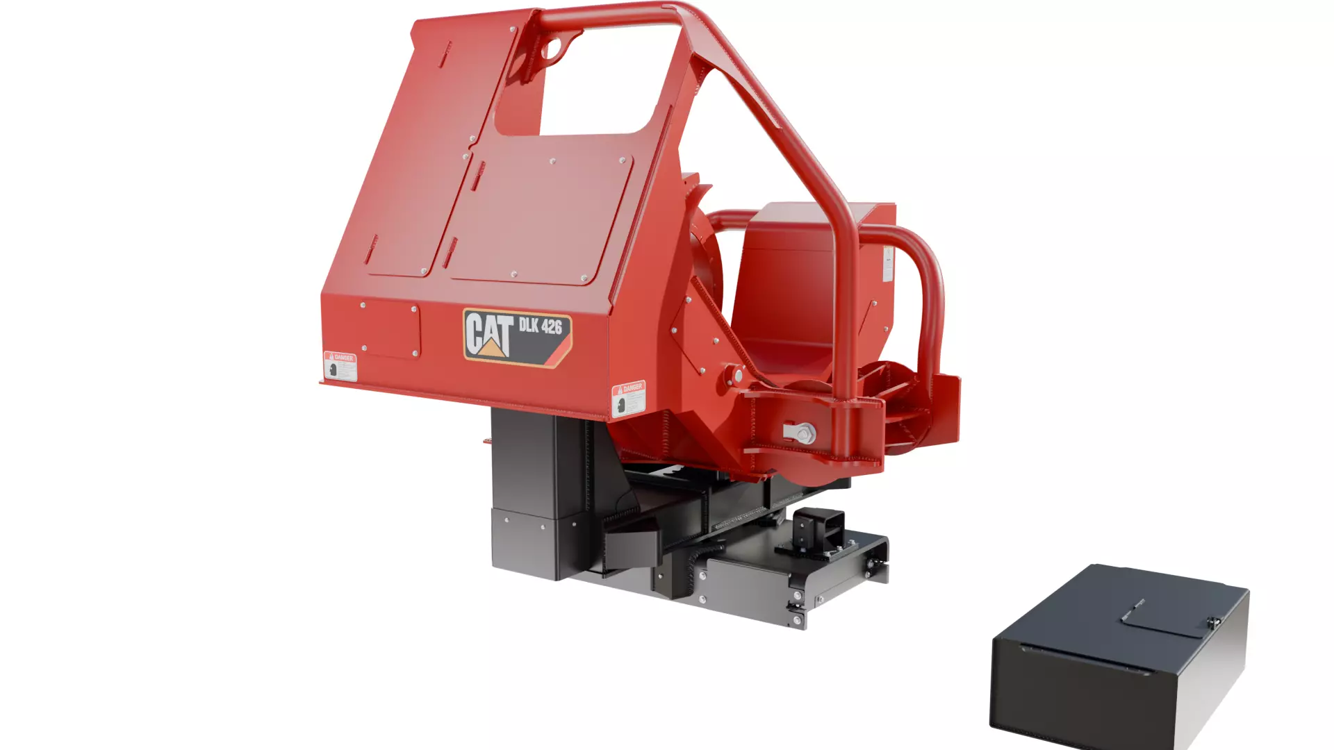 CAT DLK 426 Pull-Through Delimber Trailer-Mounted Low-poly 3D model_0