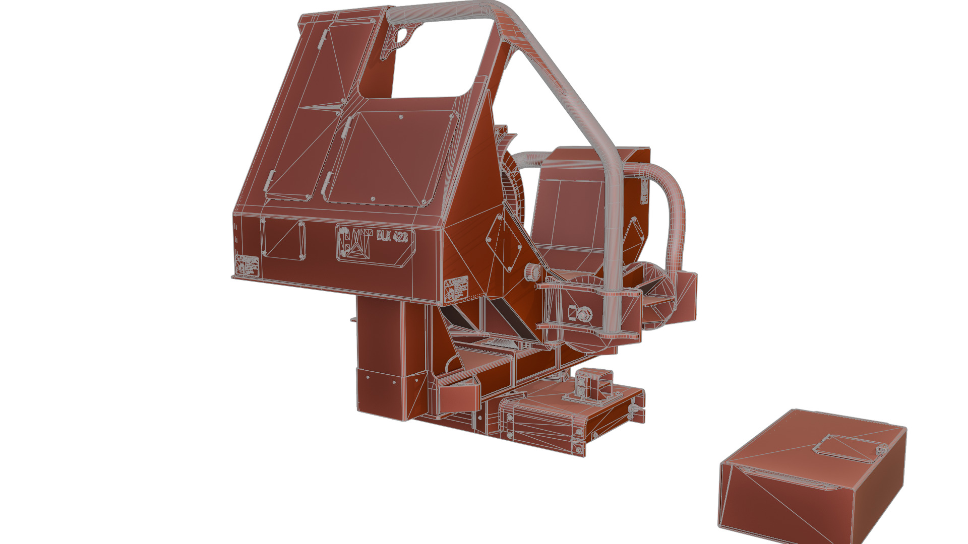 CAT DLK 426 Pull-Through Delimber Trailer-Mounted Low-poly 3D model_25