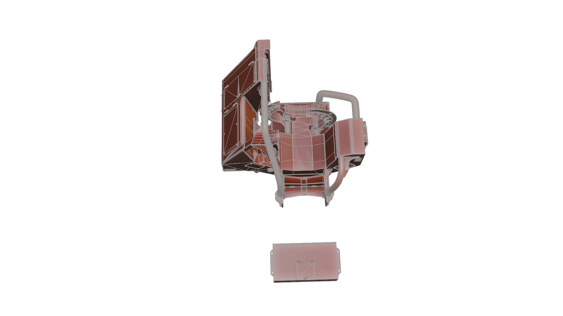 CAT DLK 426 Pull-Through Delimber Trailer-Mounted Low-poly 3D model_22