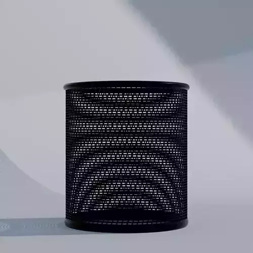 Black Metal Mesh Pen Holder - Desk Organizer