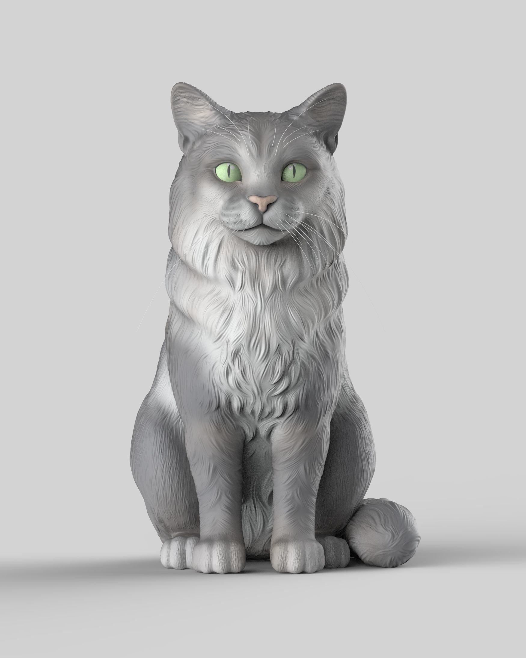 Gato Mestizo Realista 3D print model_15