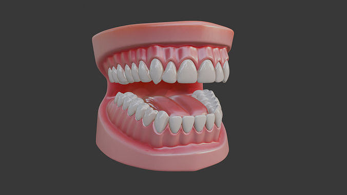 Dental set Mouth Teeth 3D model