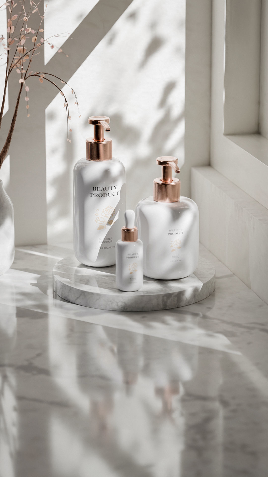 Luxury Beauty Product Mockup Low-poly 3D model_22