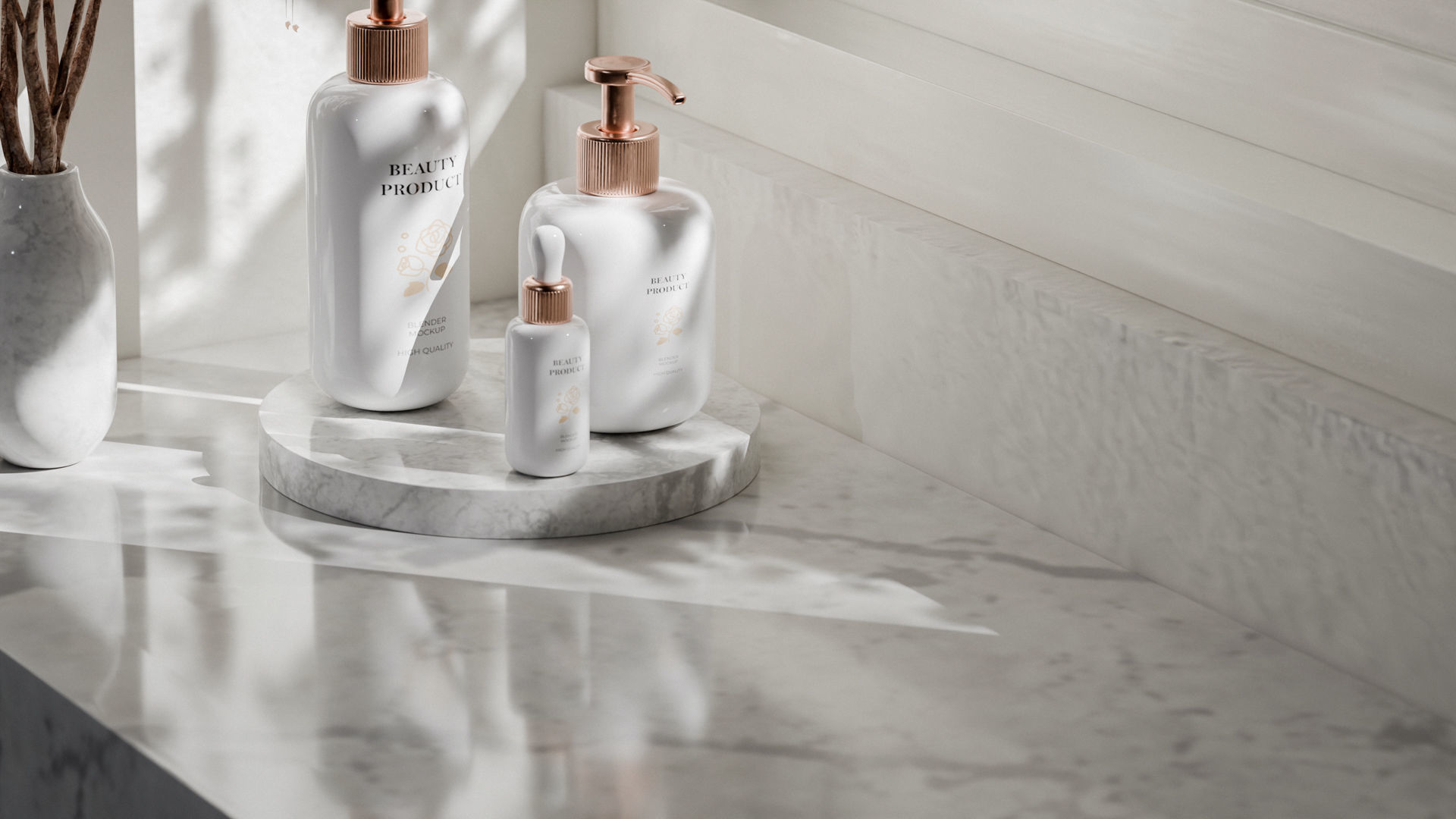 Luxury Beauty Product Mockup Low-poly 3D model_5