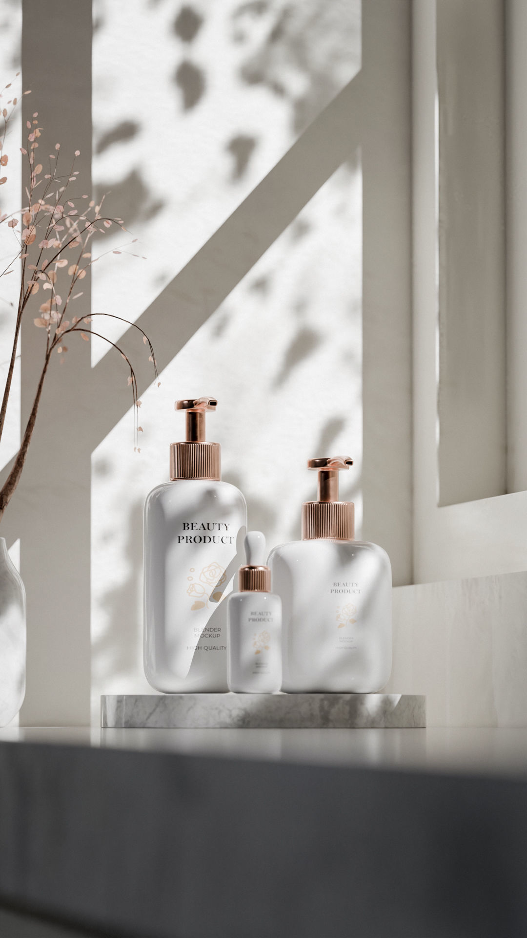 Luxury Beauty Product Mockup Low-poly 3D model_25