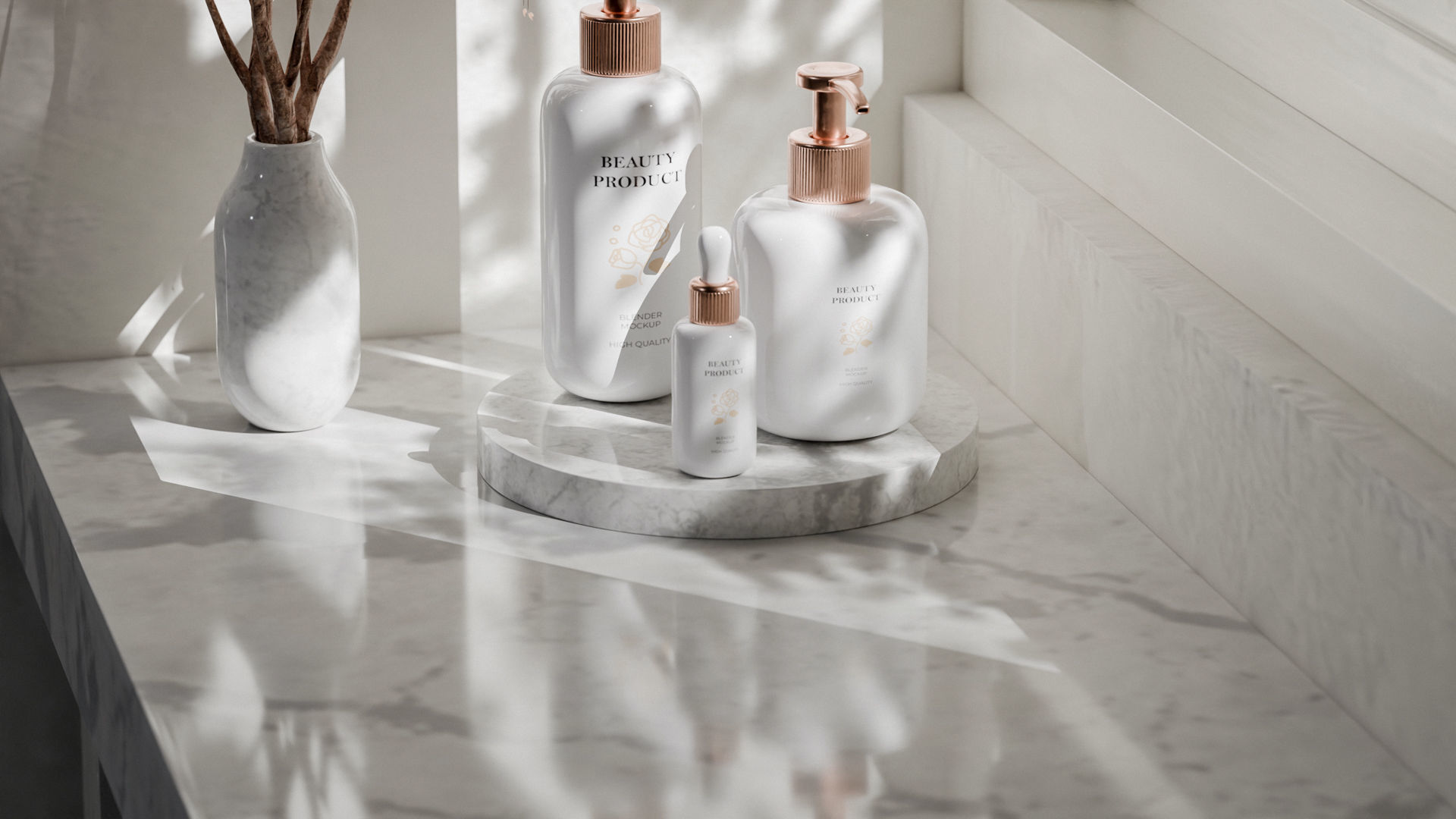 Luxury Beauty Product Mockup Low-poly 3D model_4