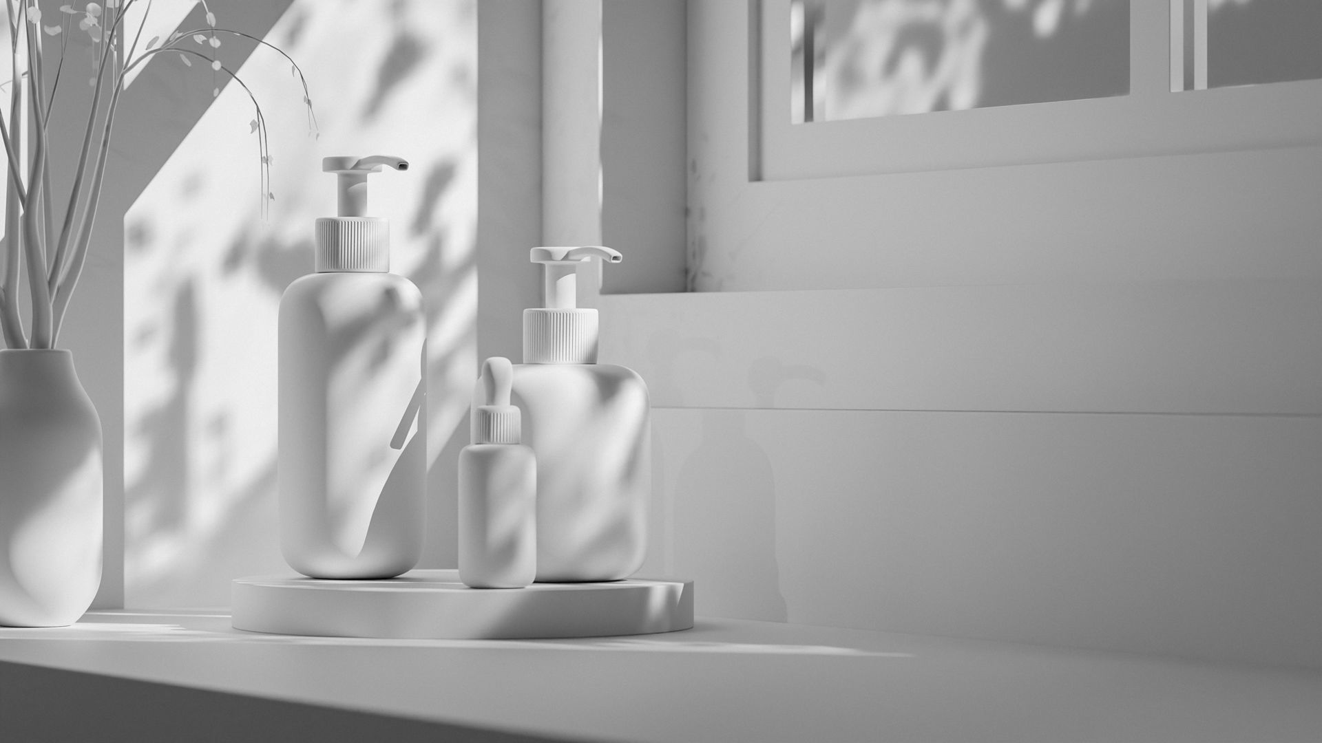 Luxury Beauty Product Mockup Low-poly 3D model_11