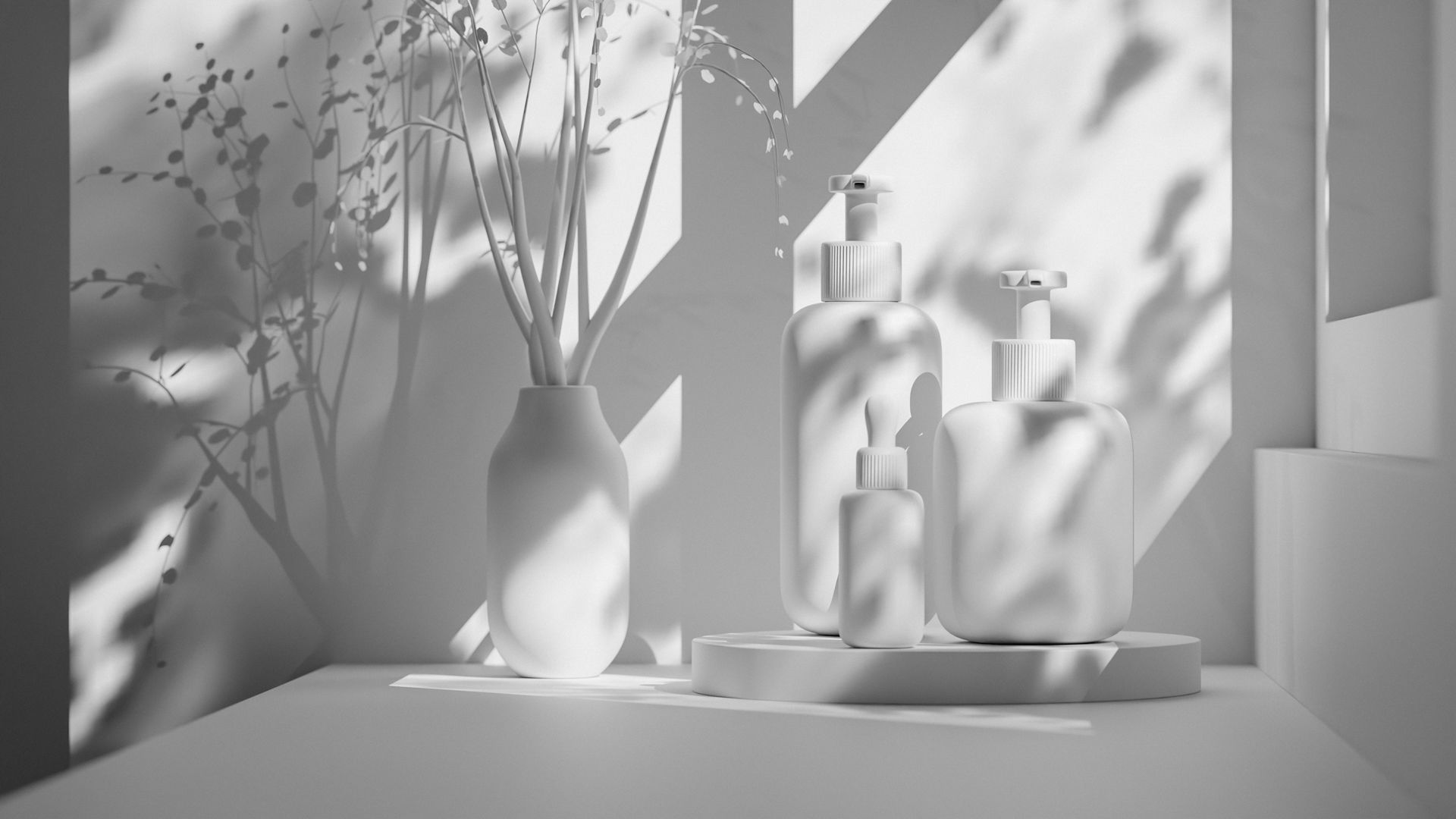 Luxury Beauty Product Mockup Low-poly 3D model_12