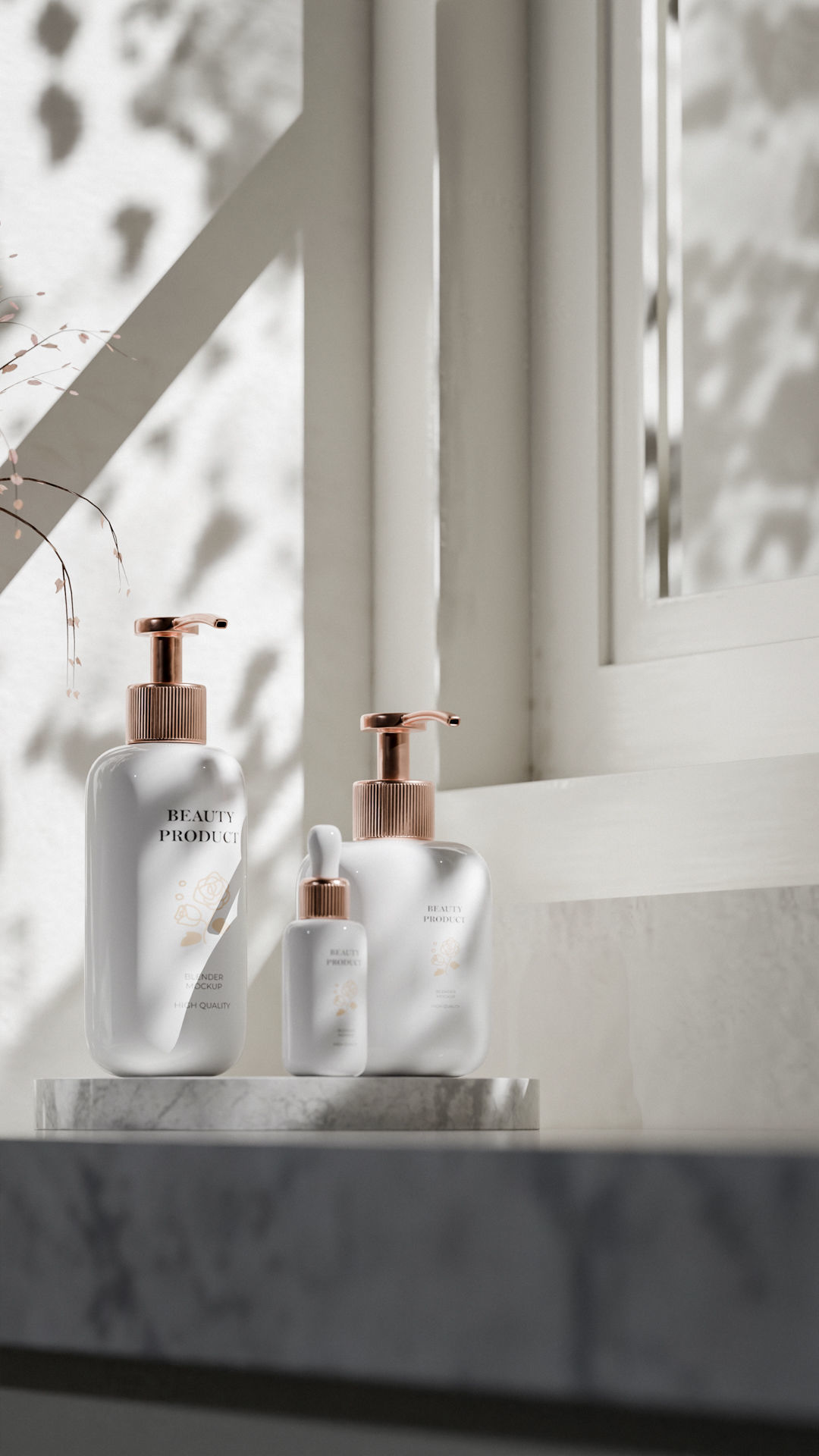 Luxury Beauty Product Mockup Low-poly 3D model_26