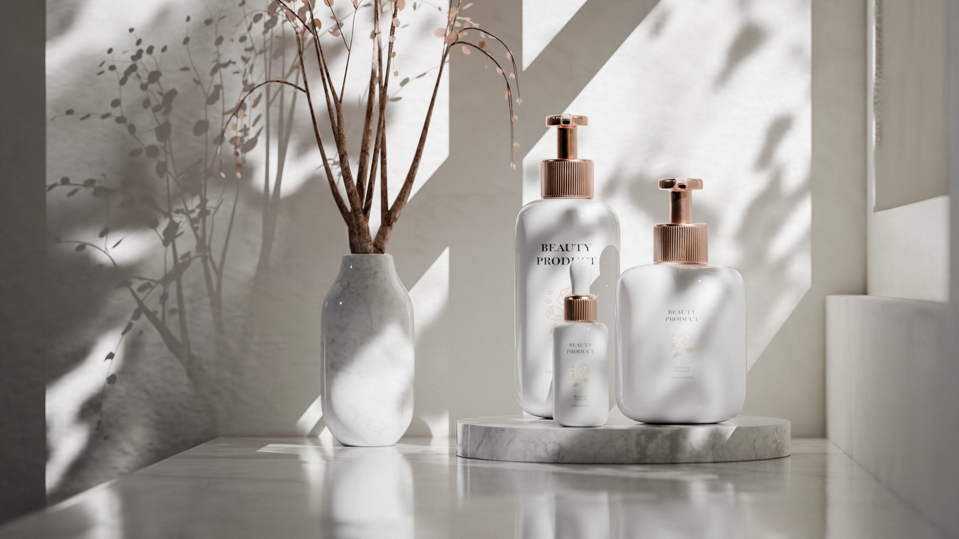 Luxury Beauty Product Mockup Low-poly 3D model_3