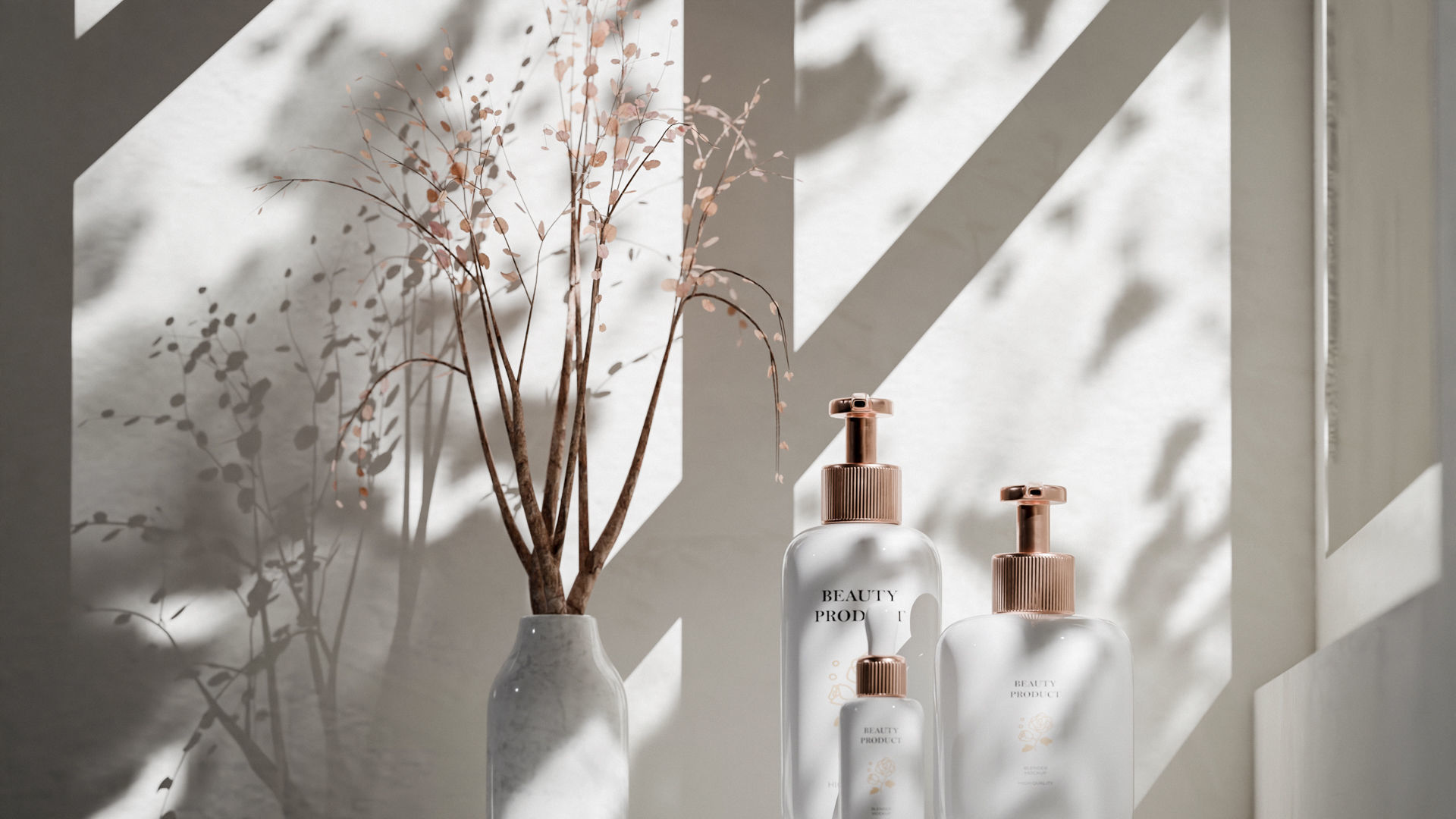 Luxury Beauty Product Mockup Low-poly 3D model_9