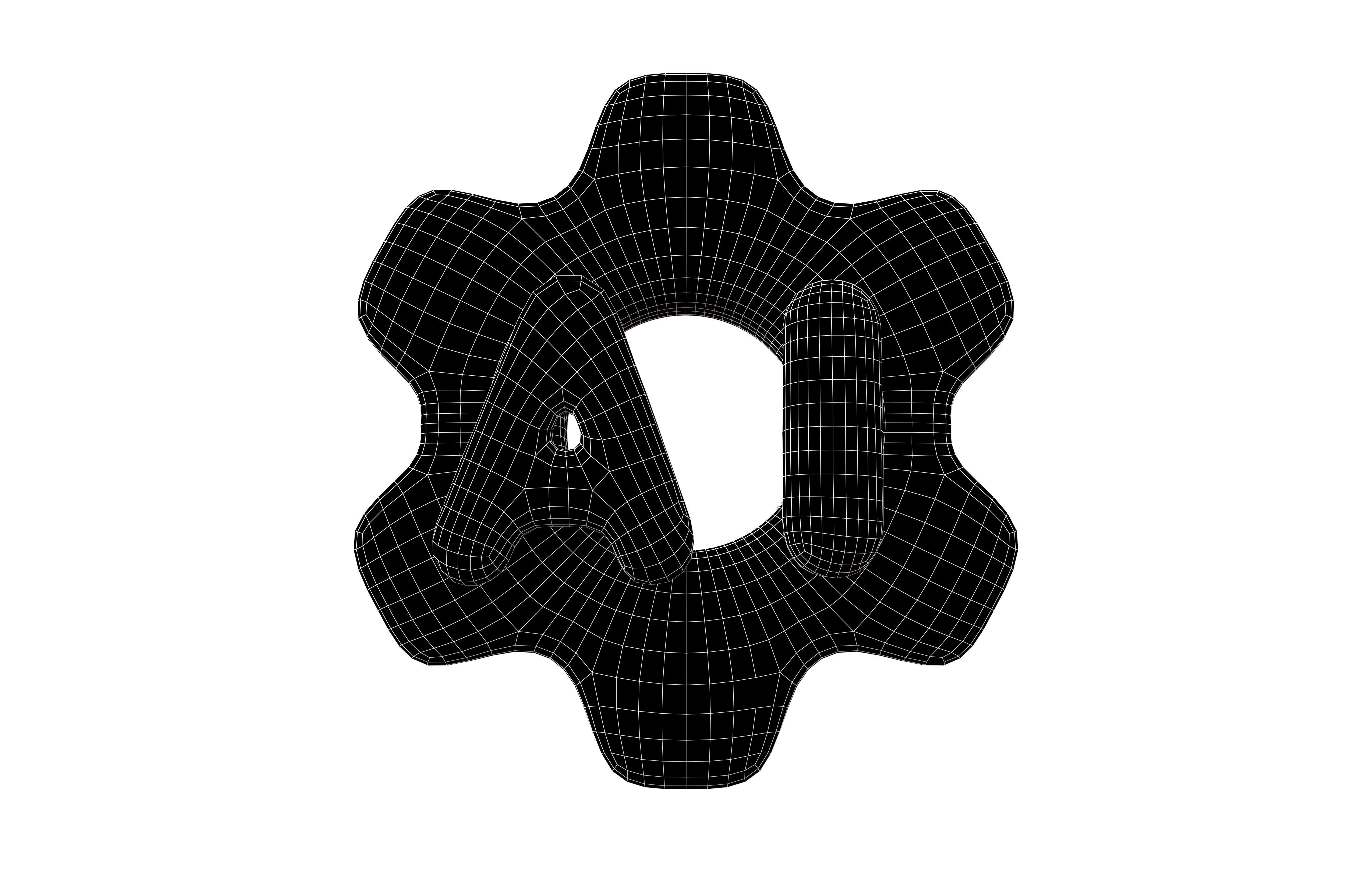 AI Setting Icon v1 001 Low-poly 3D model_5