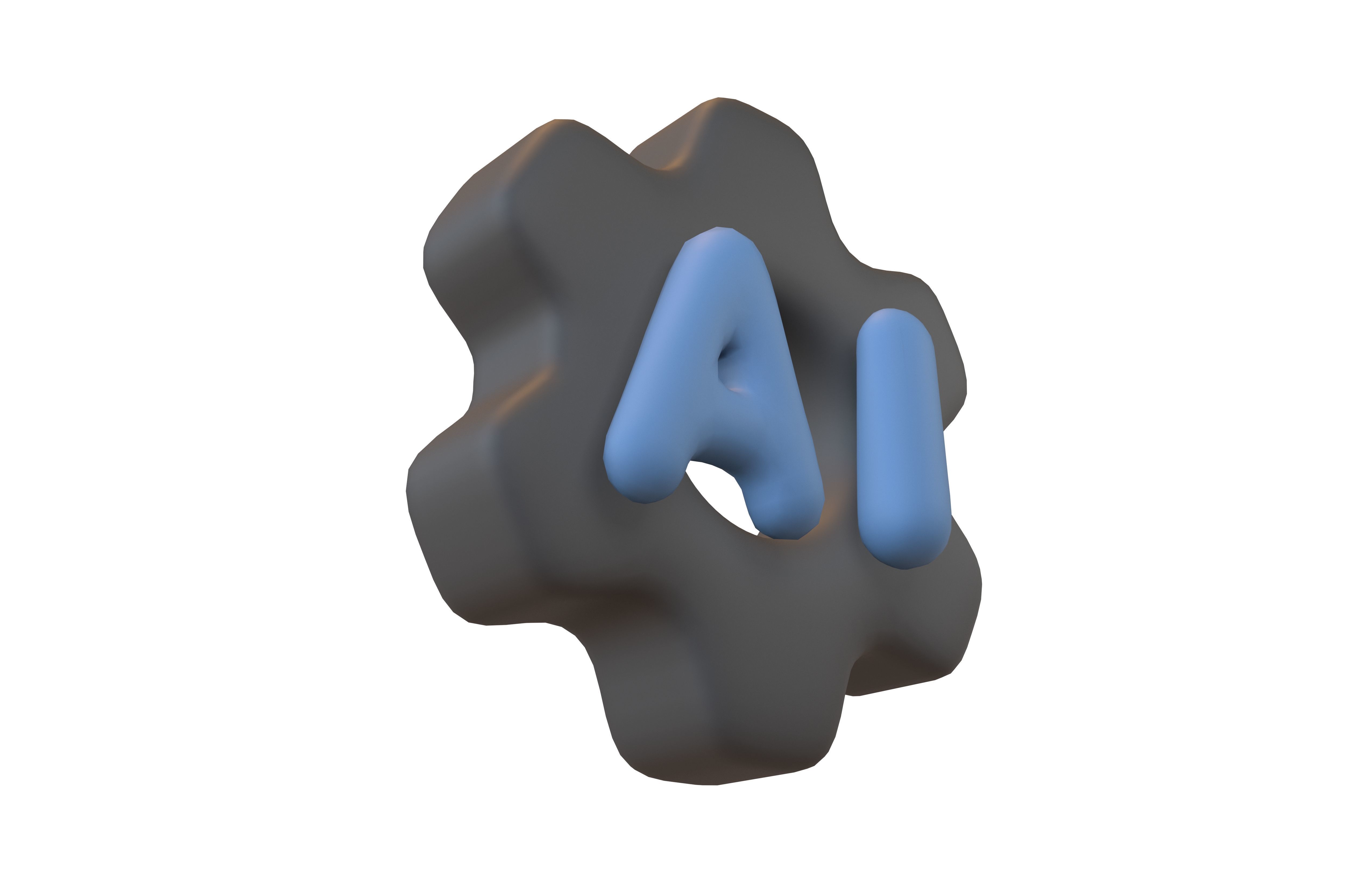 AI Setting Icon v1 002 Low-poly 3D model_3