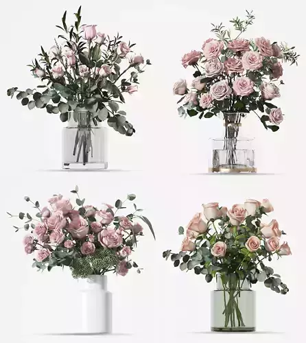 Flower vase Low-poly 3D model