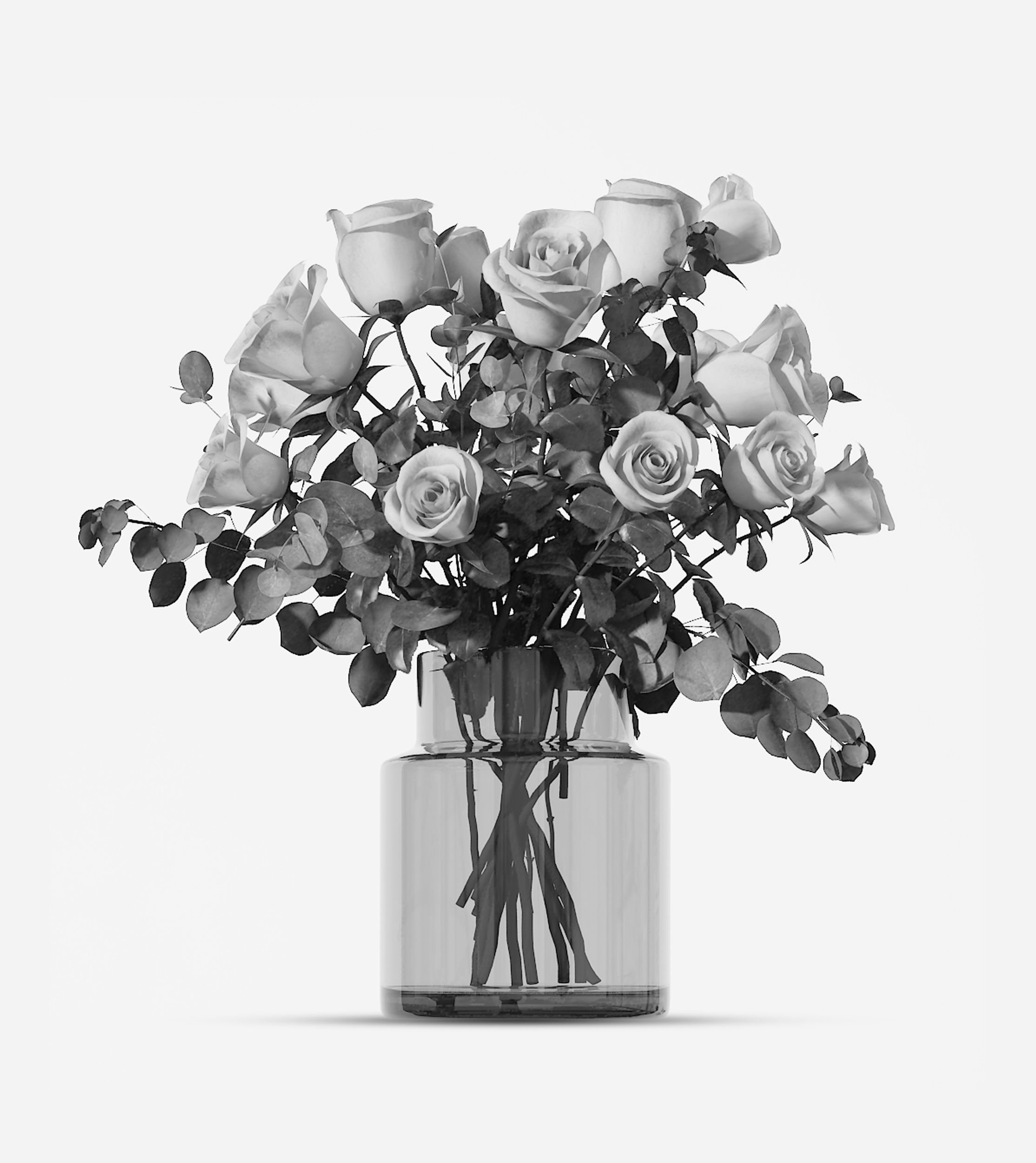 Flower vase Low-poly 3D model_7
