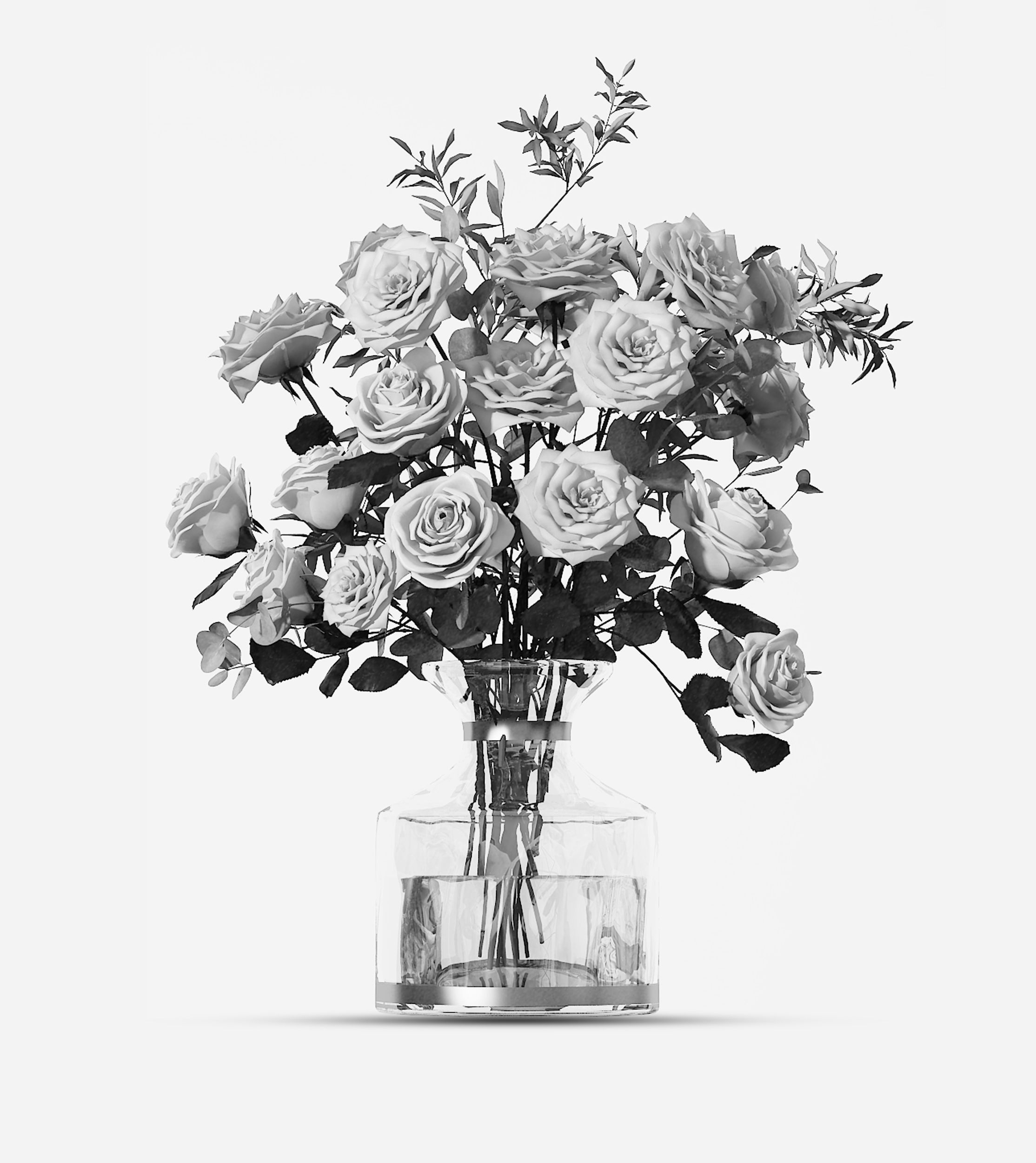 Flower vase Low-poly 3D model_5