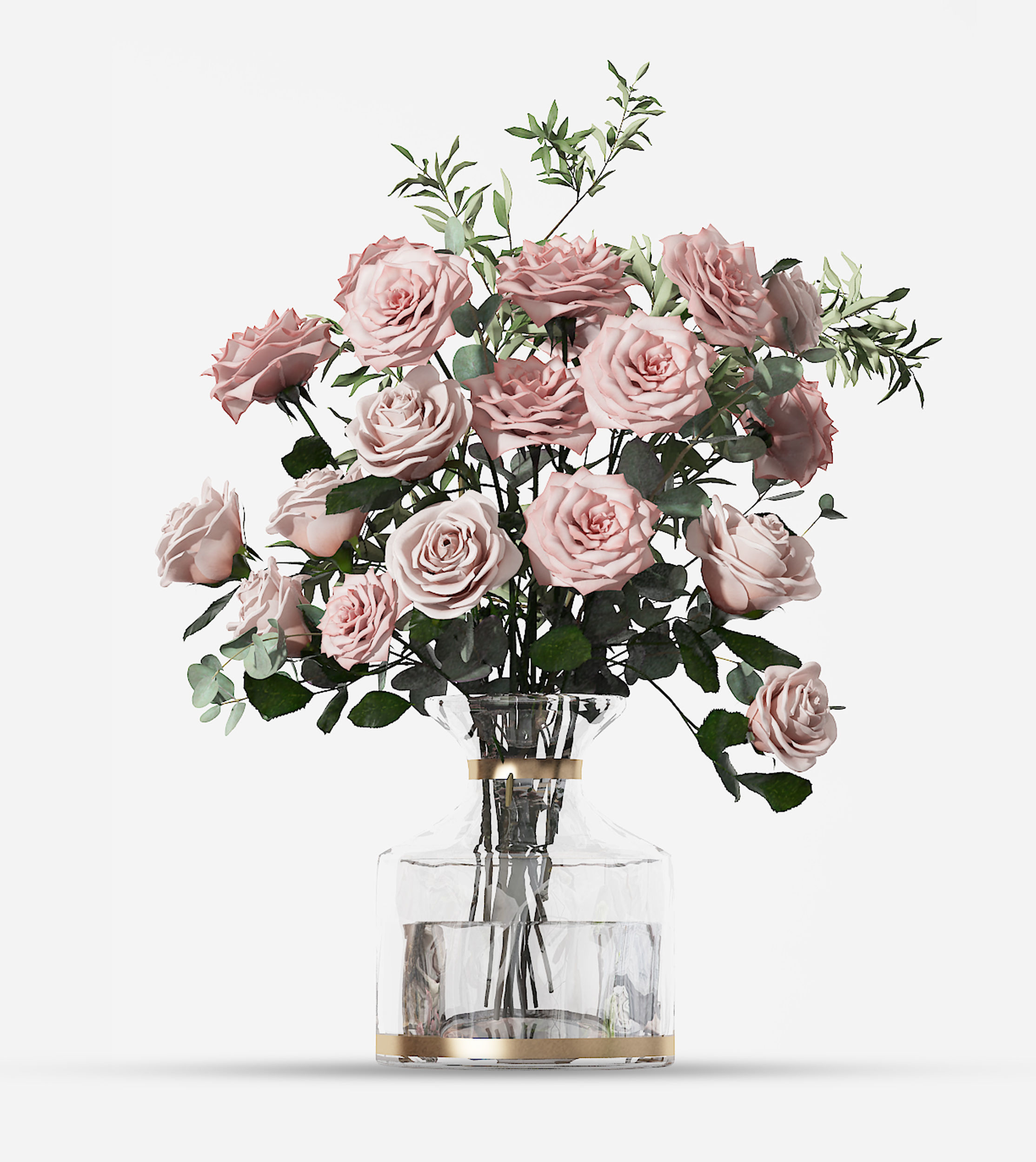 Flower vase Low-poly 3D model_2