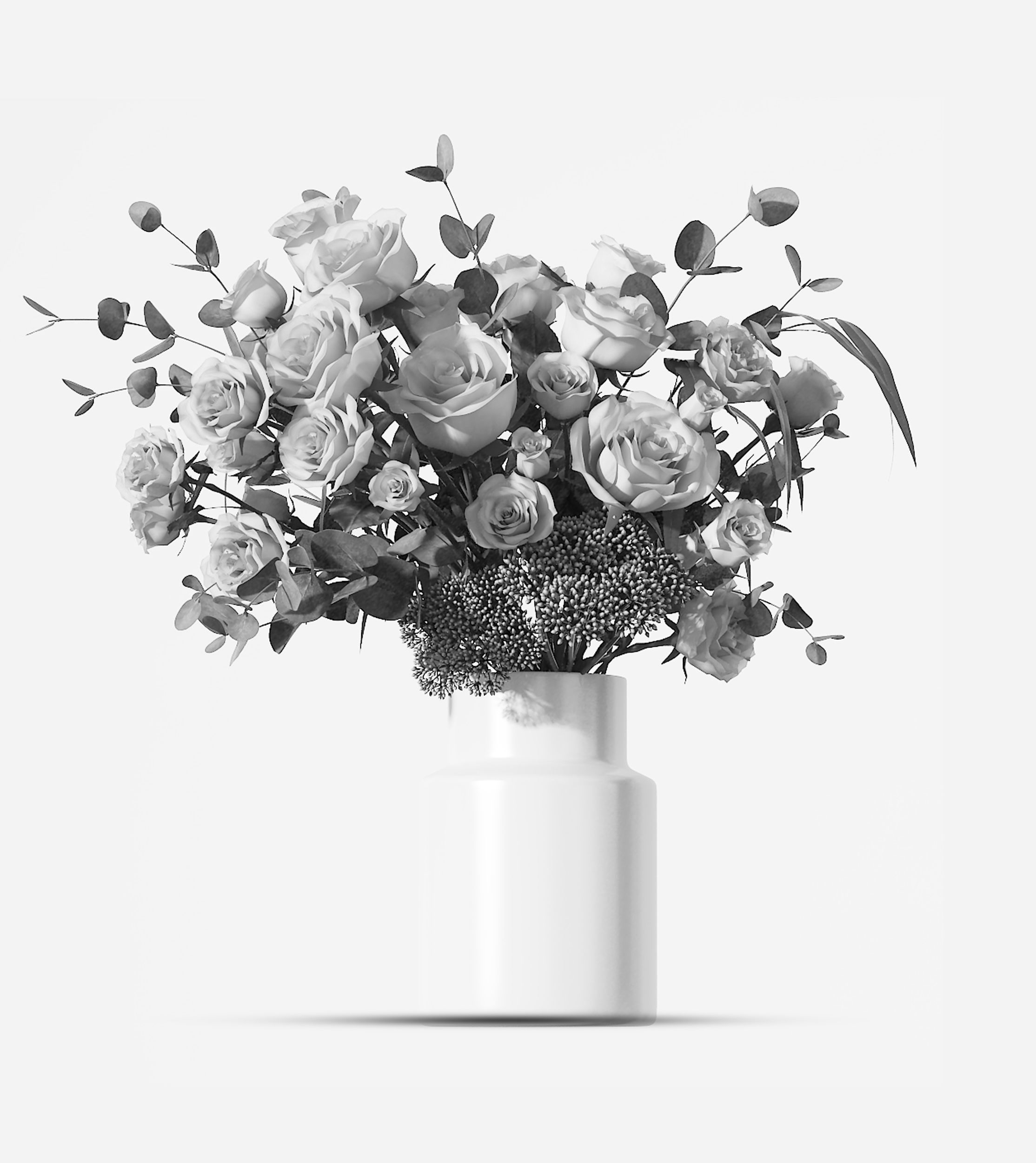 Flower vase Low-poly 3D model_6