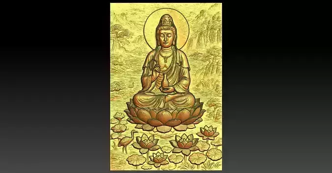 2 lotus CNC Relief Model