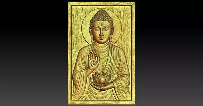 7 BUDDHA CNC Relief Model 3D print model