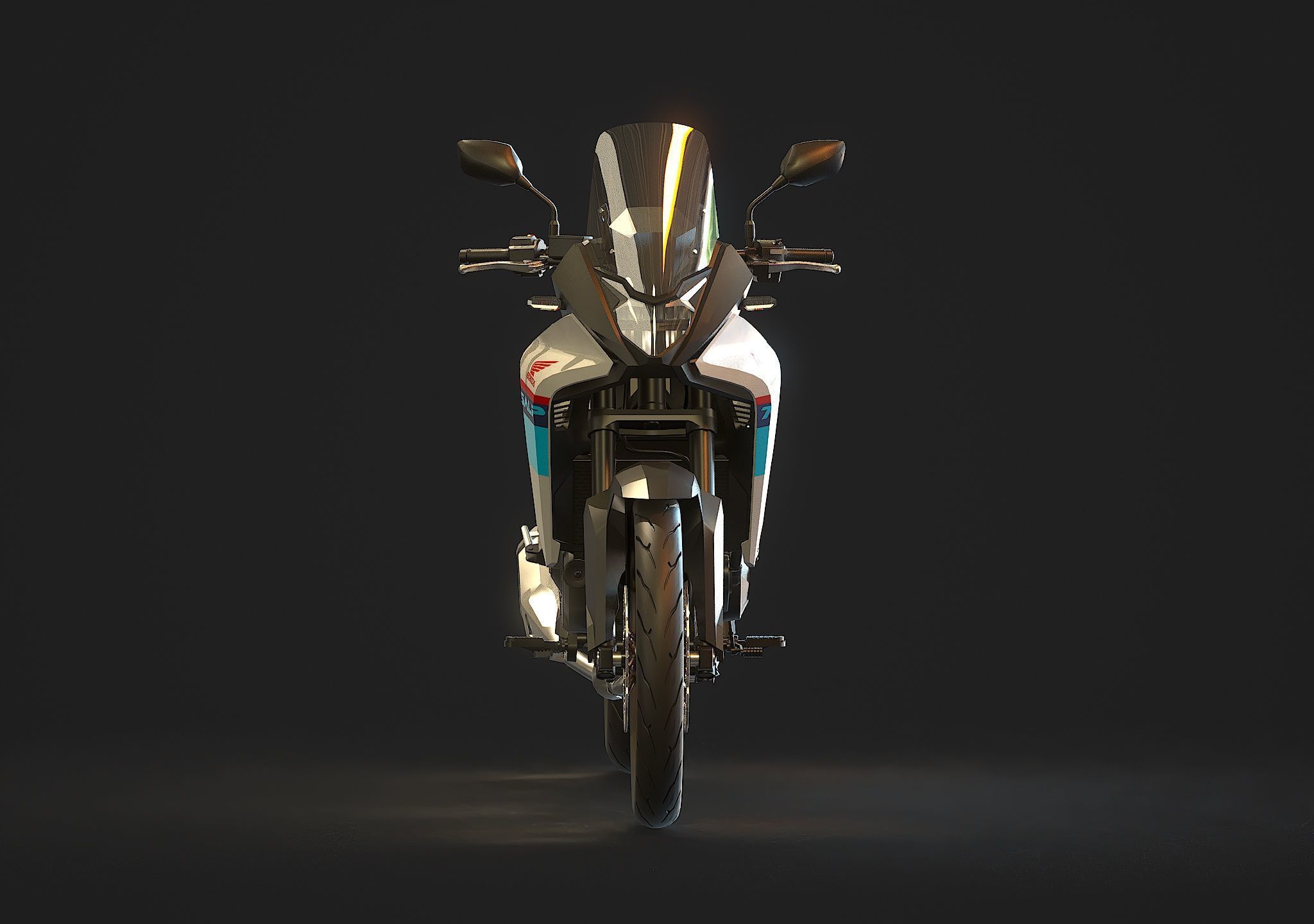 Base model Honda Transalp 750 2023 3D model_6