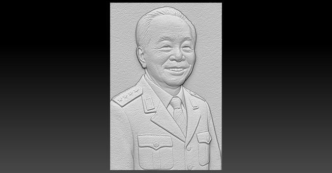 9 VO NGUYEN GIAP CNC Relief Model 3D print model