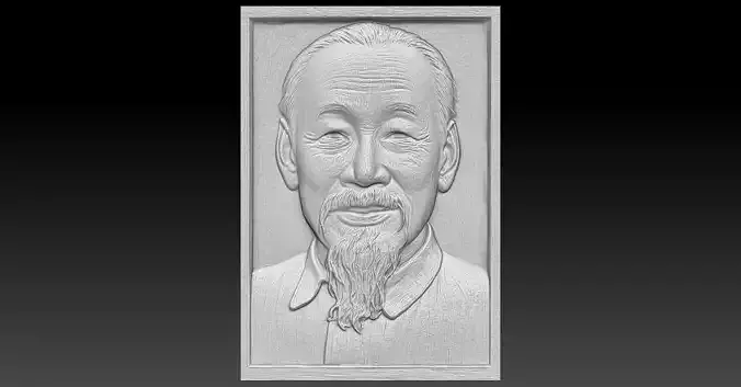 8 HO CHI MINH CNC Relief Model 3D print model