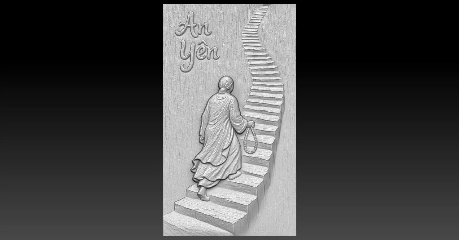 1 peace CNC Relief Model 3D print model