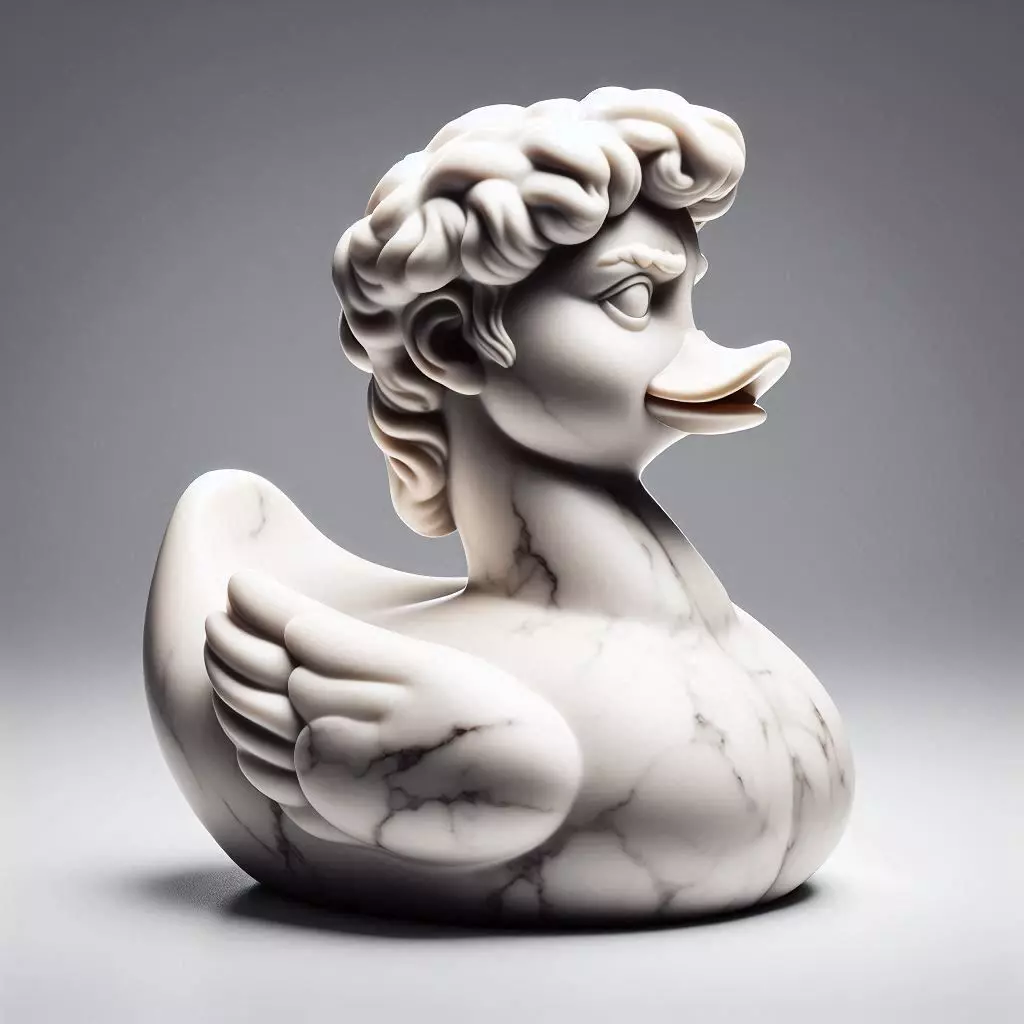 Rubber Duck David Renaissance Twist 3D print model_0