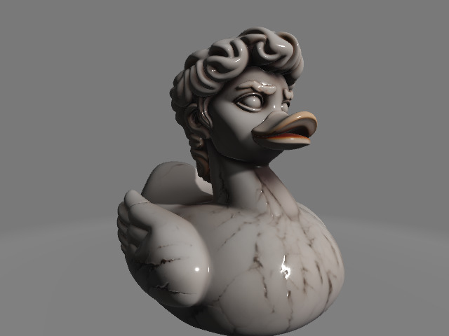 Rubber Duck David Renaissance Twist 3D print model_1