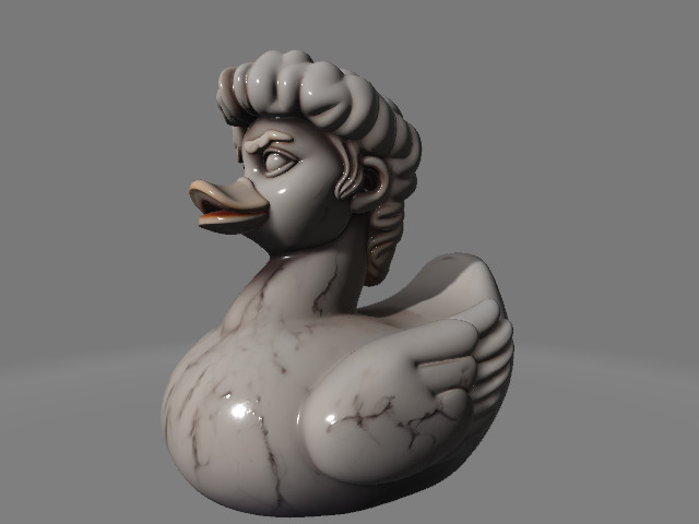 Rubber Duck David Renaissance Twist 3D print model_2