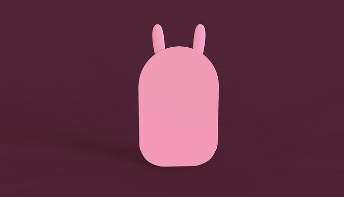 Cartoon Bunny Frame Low-poly 3D model 4