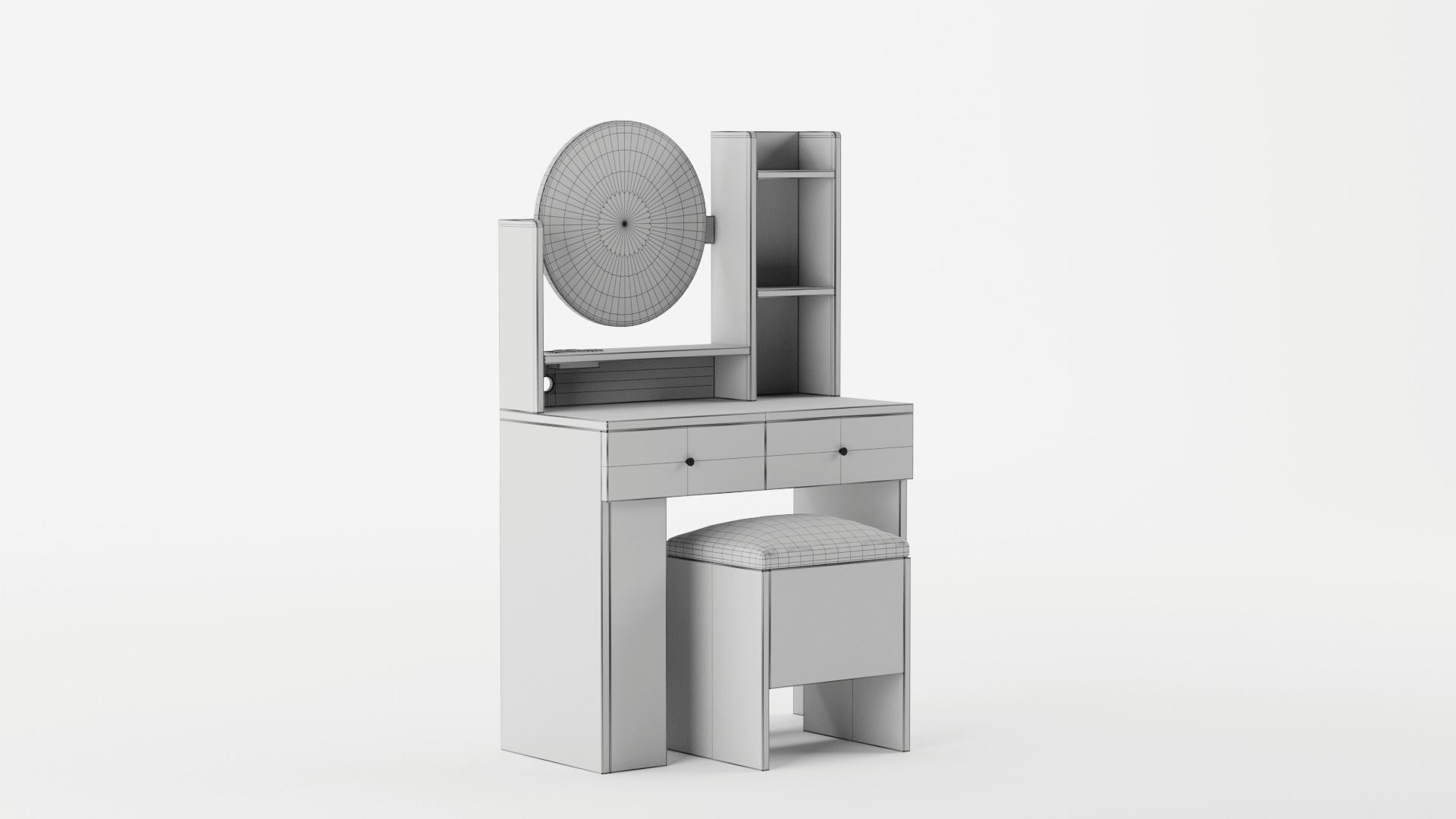 YITAHOME Vanity Desk 3D model_11