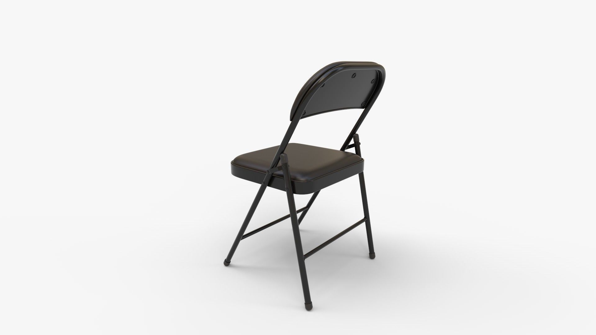 Padded Folding Chair 3D model_4