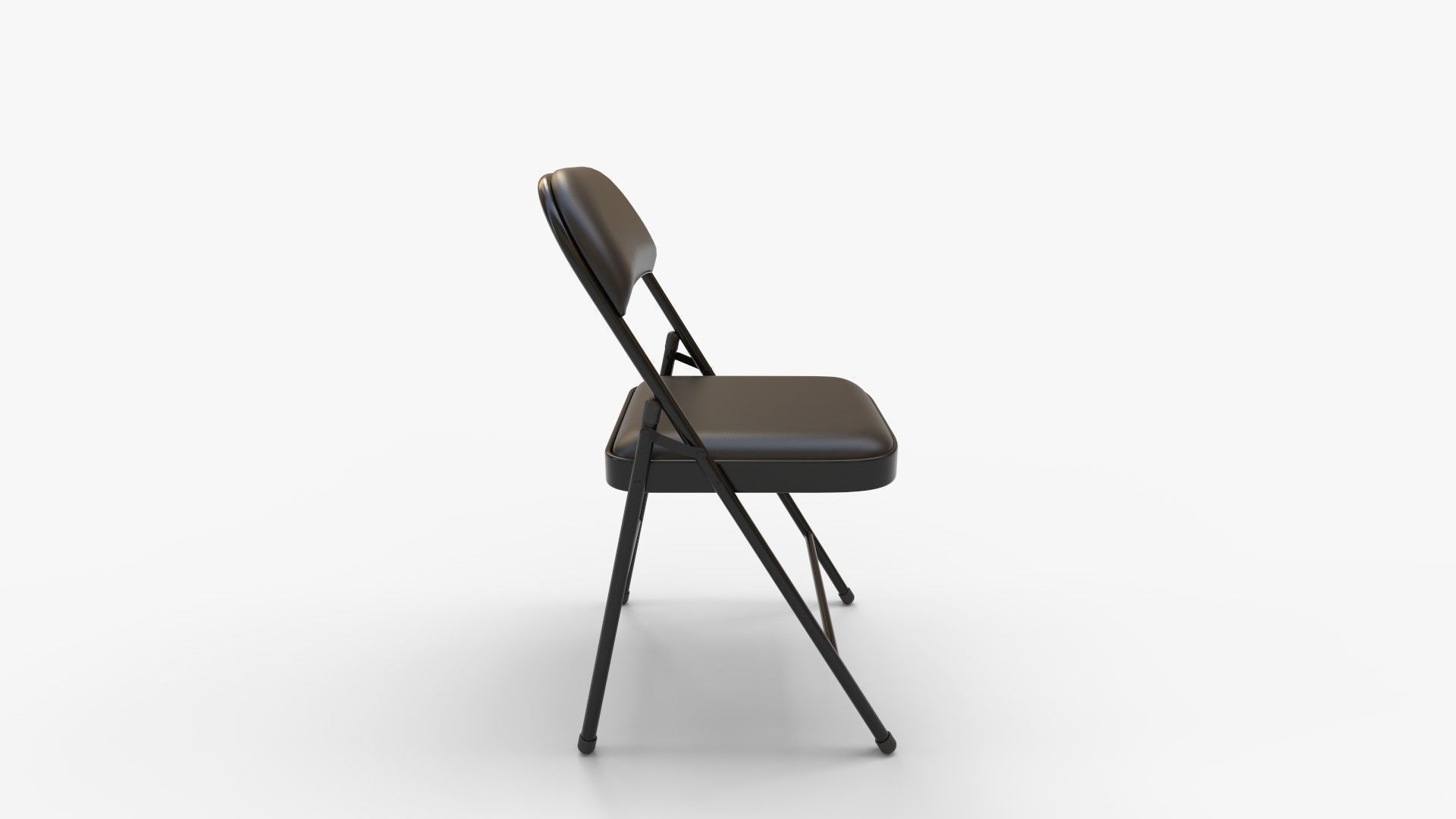 Padded Folding Chair 3D model_1