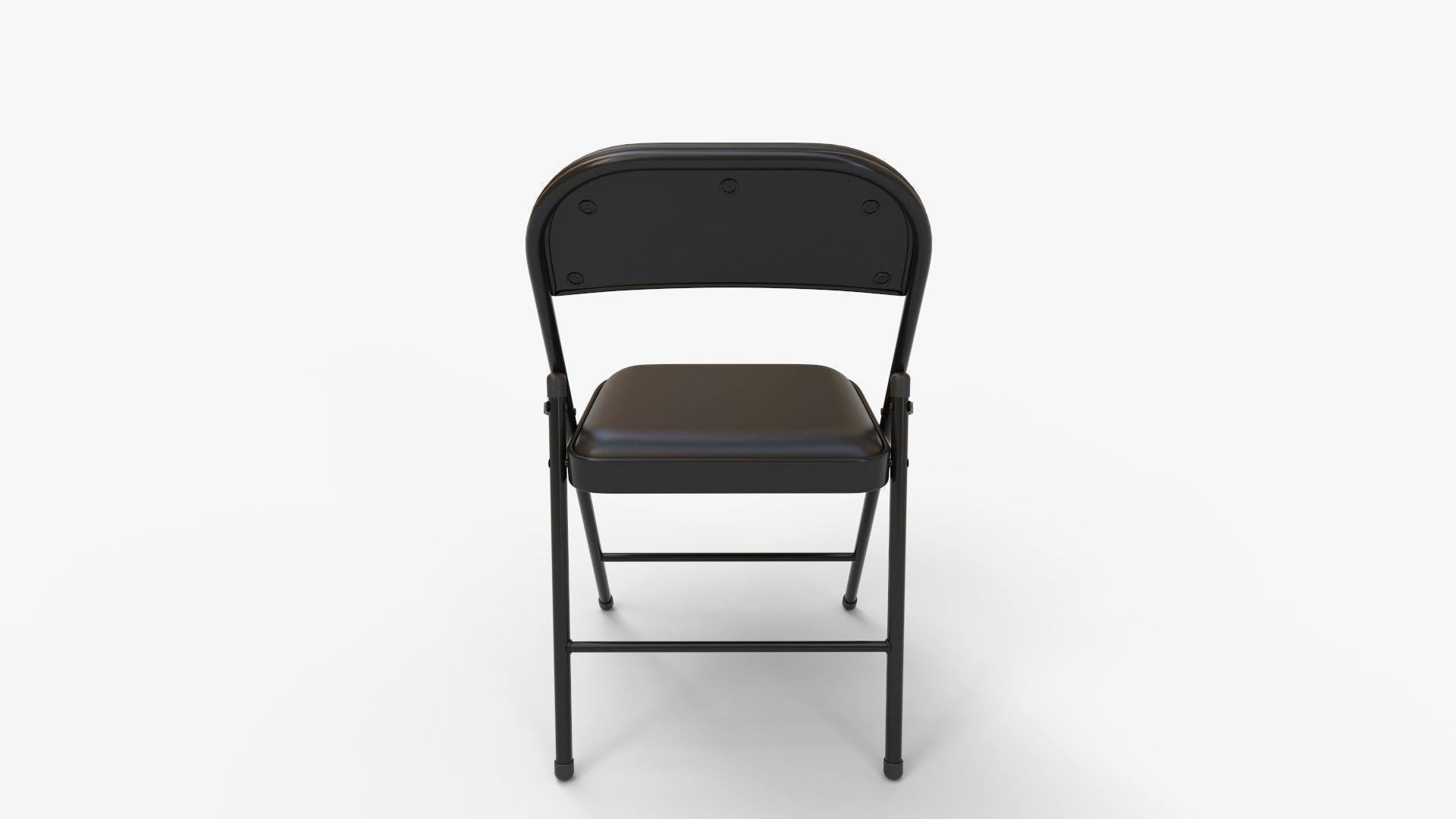 Padded Folding Chair 3D model_3